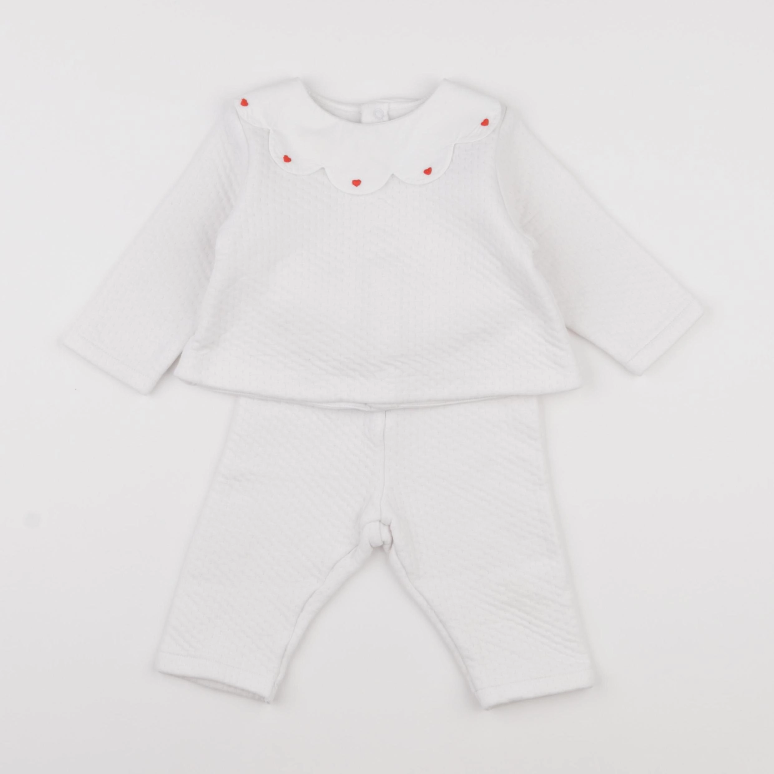 Jacadi - ensemble blanc - 12 mois