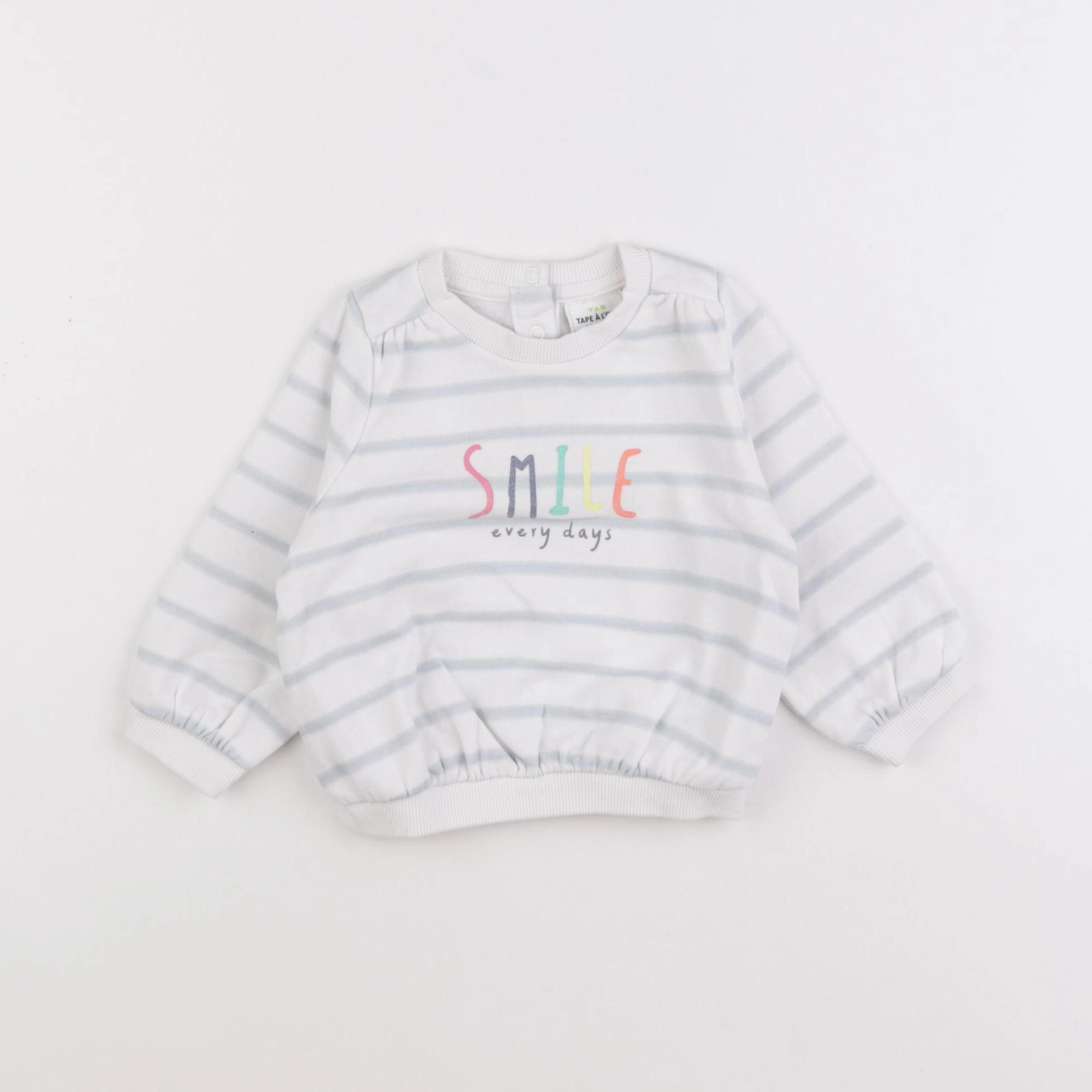 Tape à l'oeil - sweat bleu - 6 mois