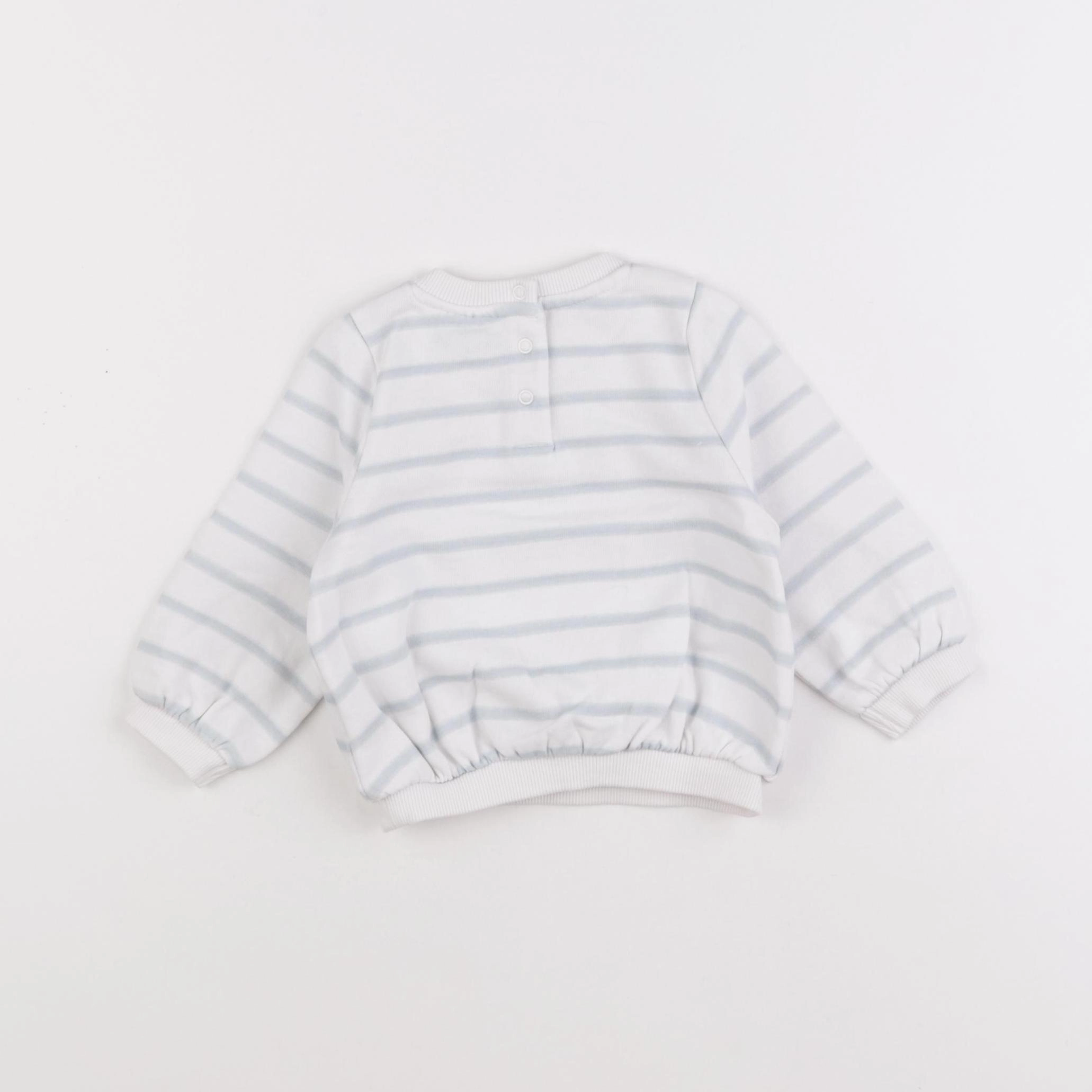 Tape à l'oeil - sweat bleu - 6 mois