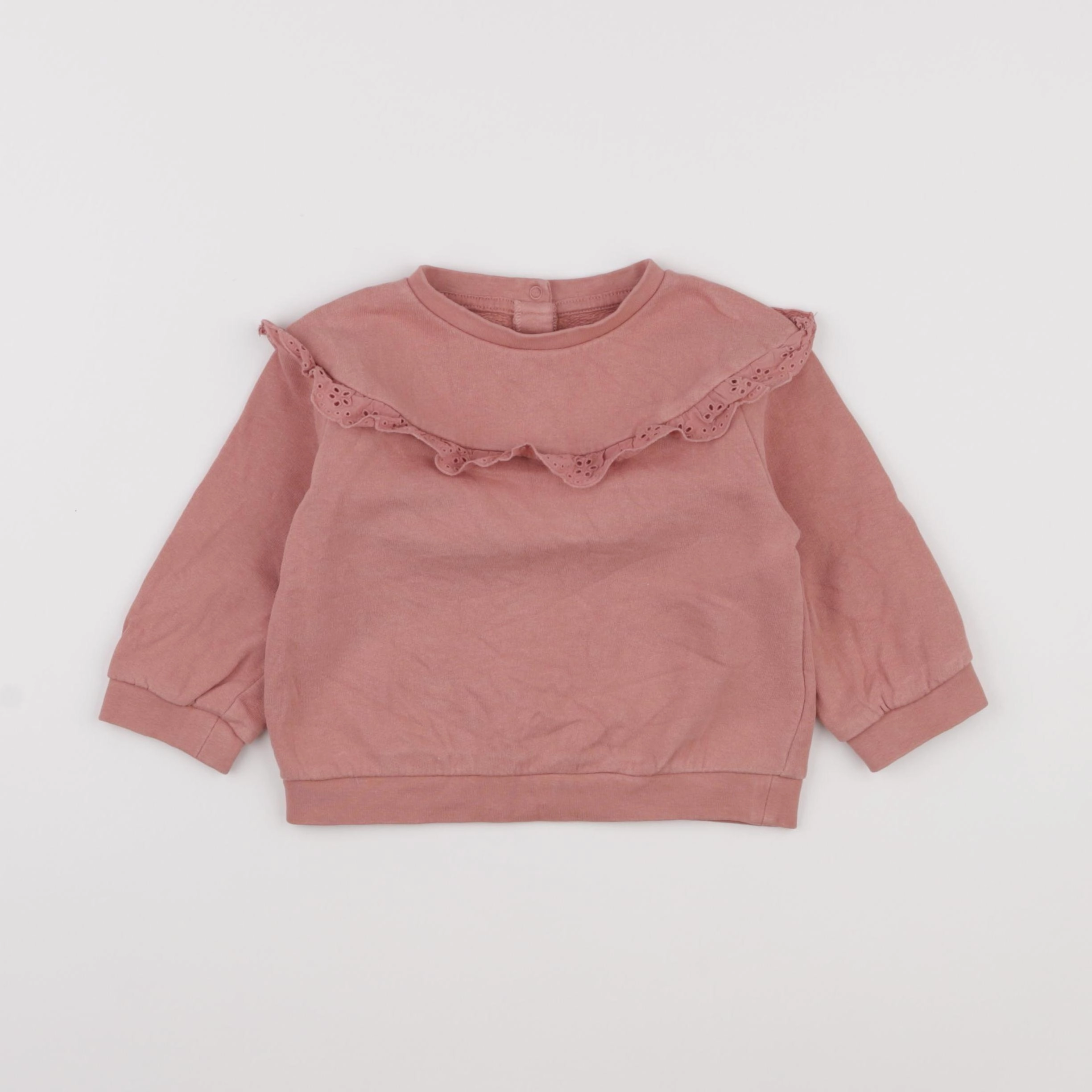 Vertbaudet - sweat rose - 18 mois
