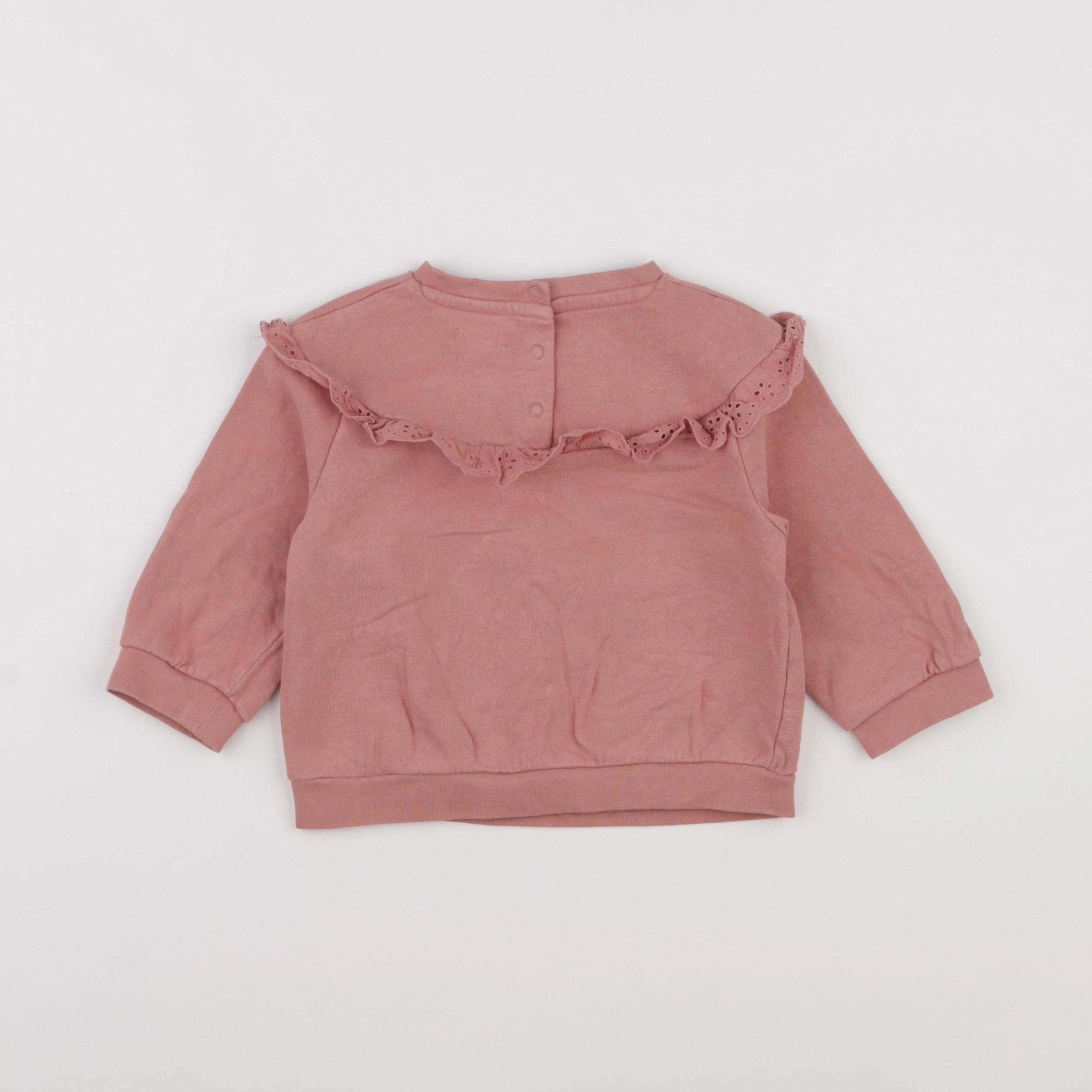Vertbaudet - sweat rose - 18 mois