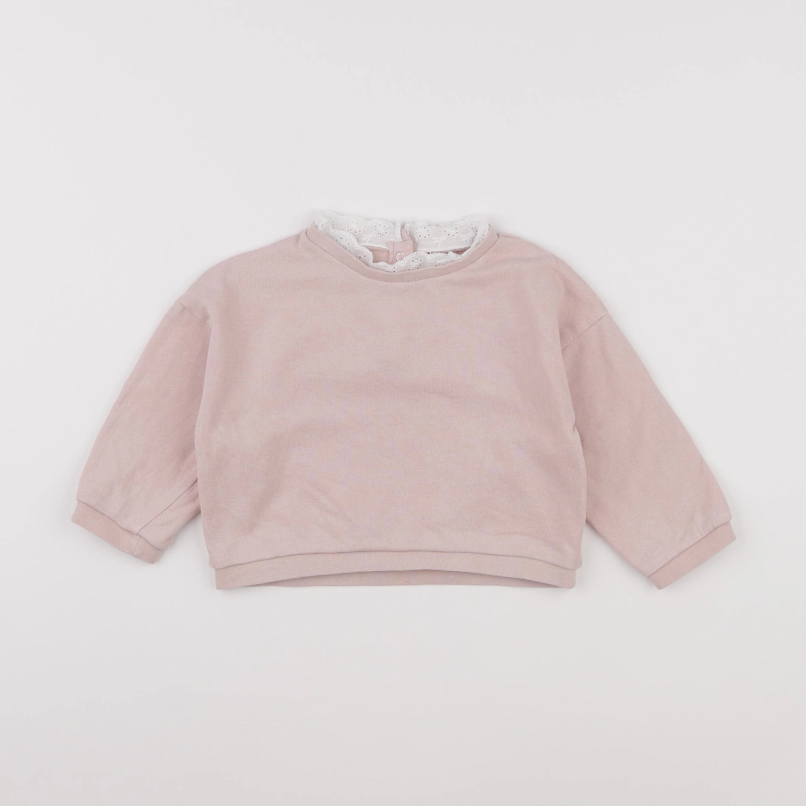 Vertbaudet - sweat rose - 18 mois