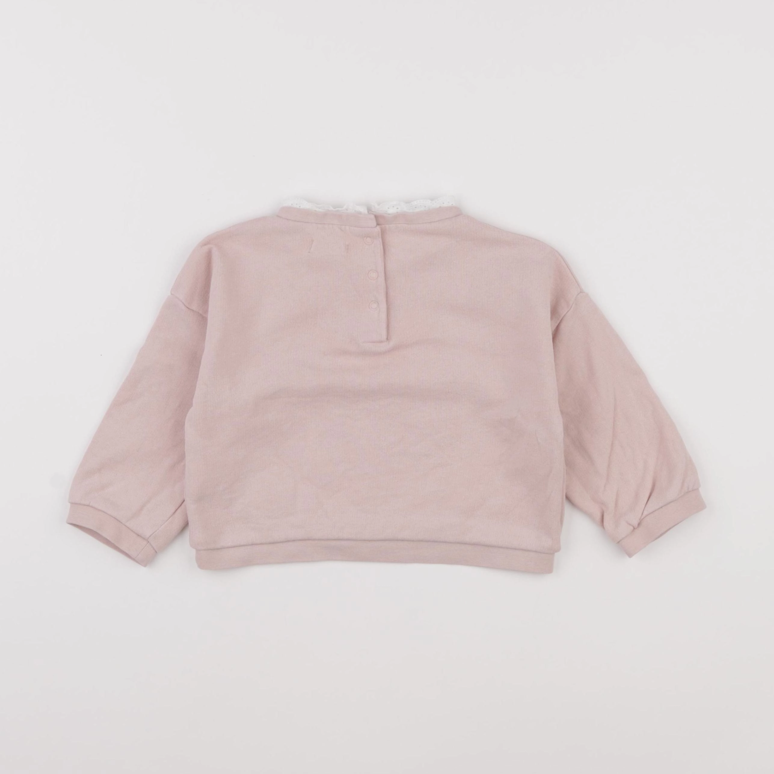 Vertbaudet - sweat rose - 18 mois