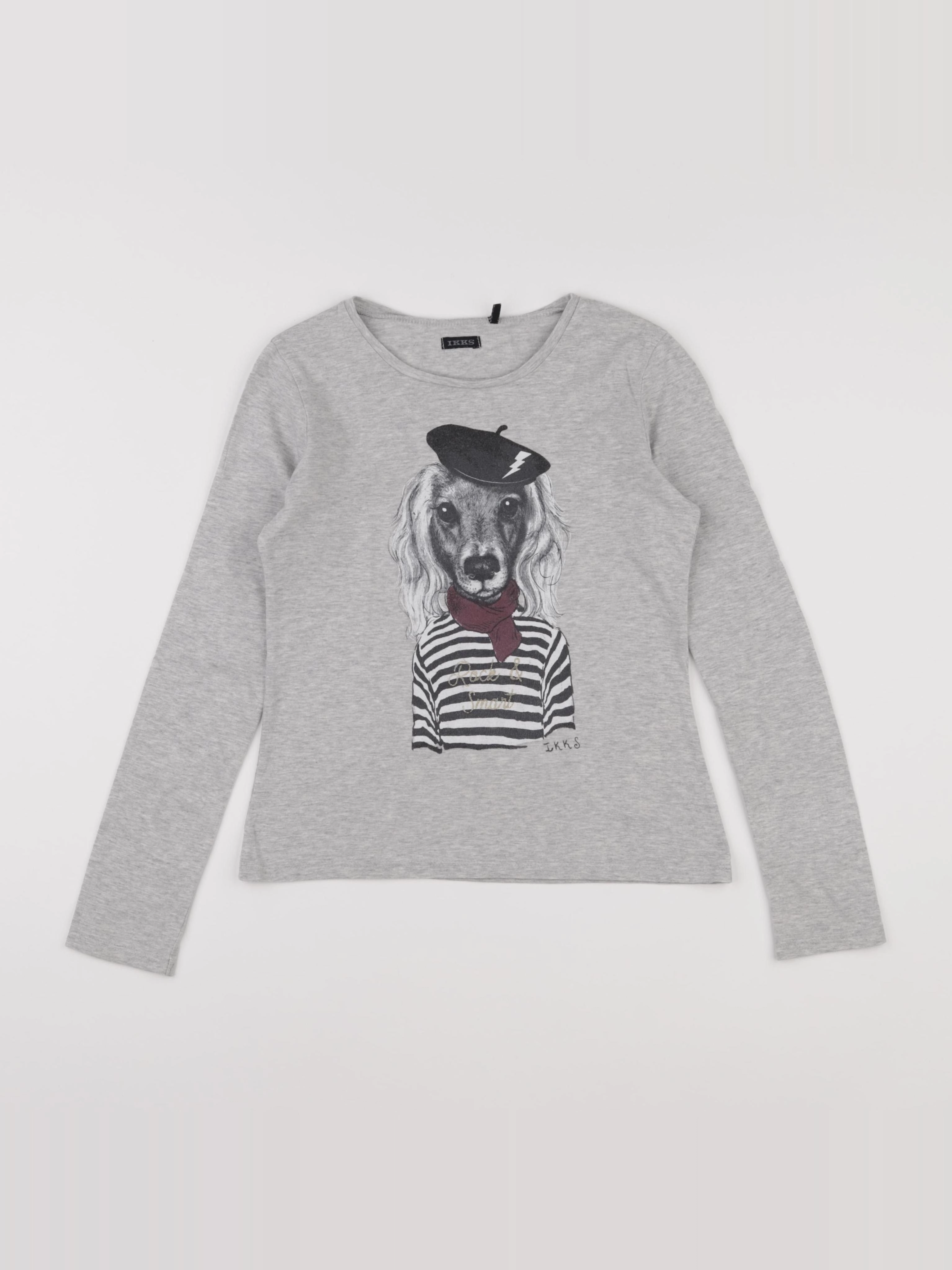 IKKS - tee-shirt gris - 10 ans