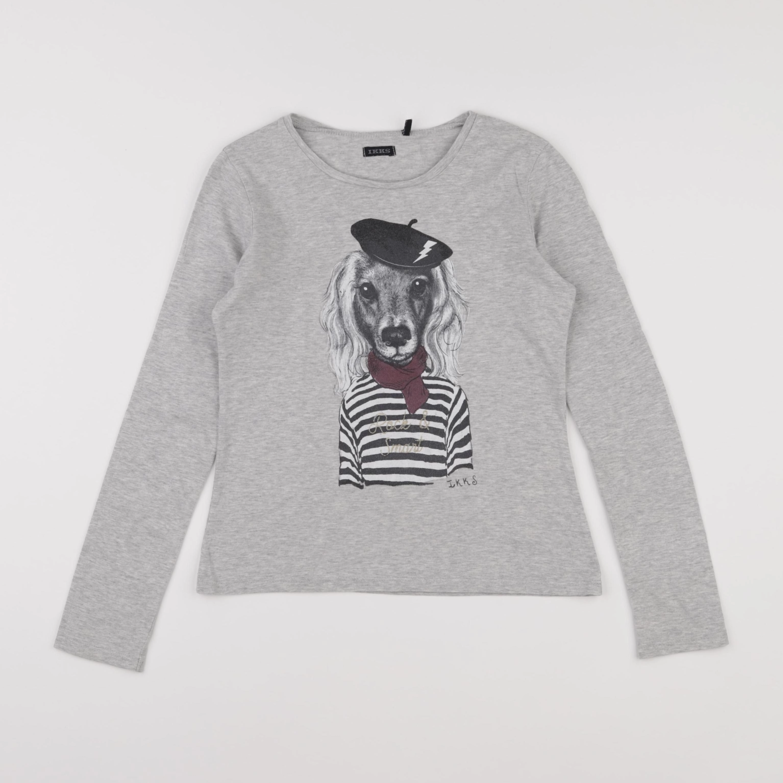 IKKS - tee-shirt gris - 10 ans