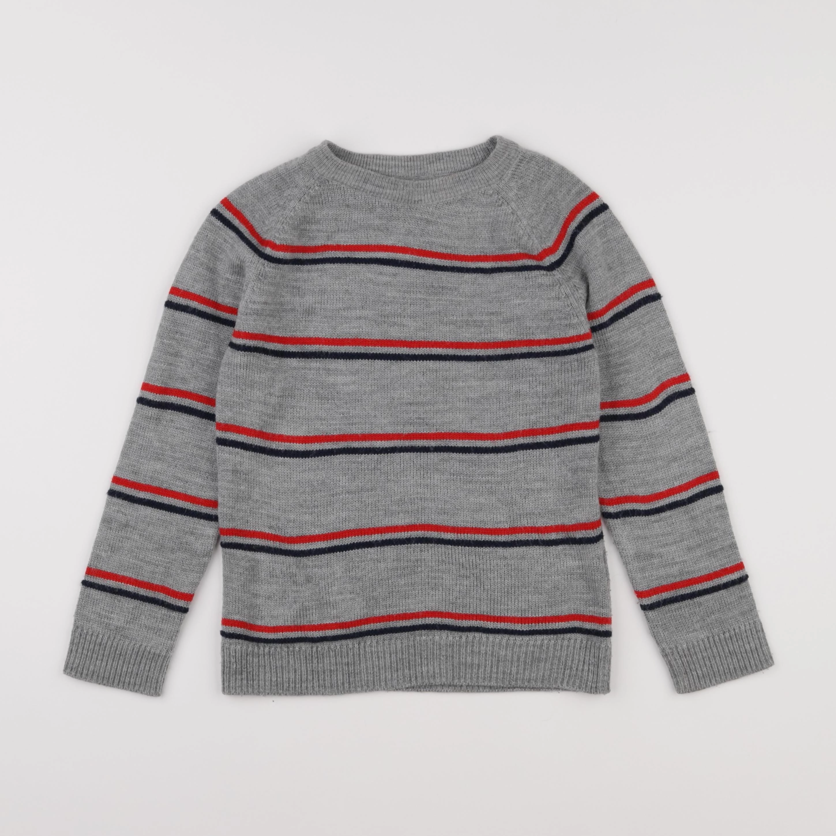Monoprix - pull gris - 6 ans
