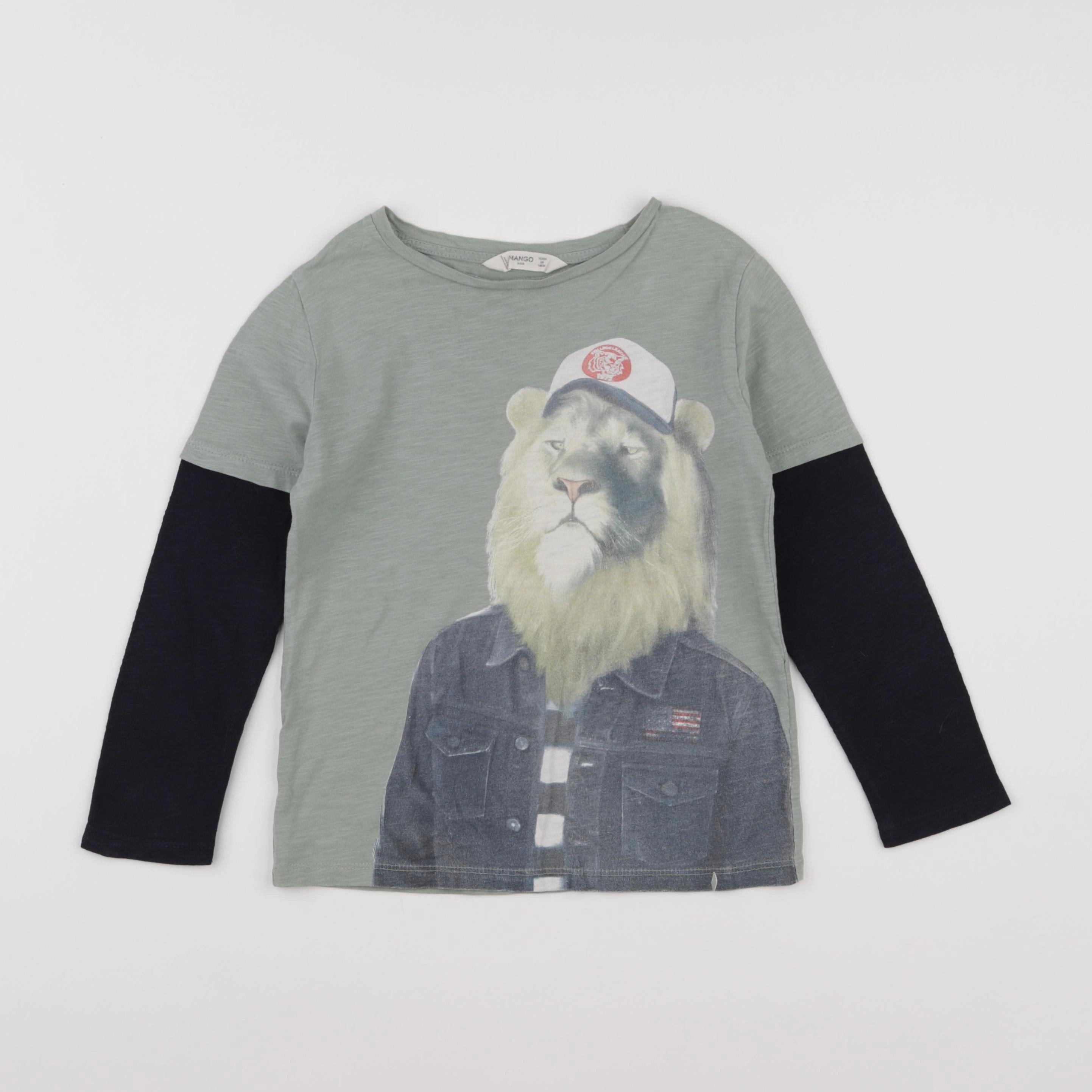 Mango - tee-shirt bleu - 5/6 ans