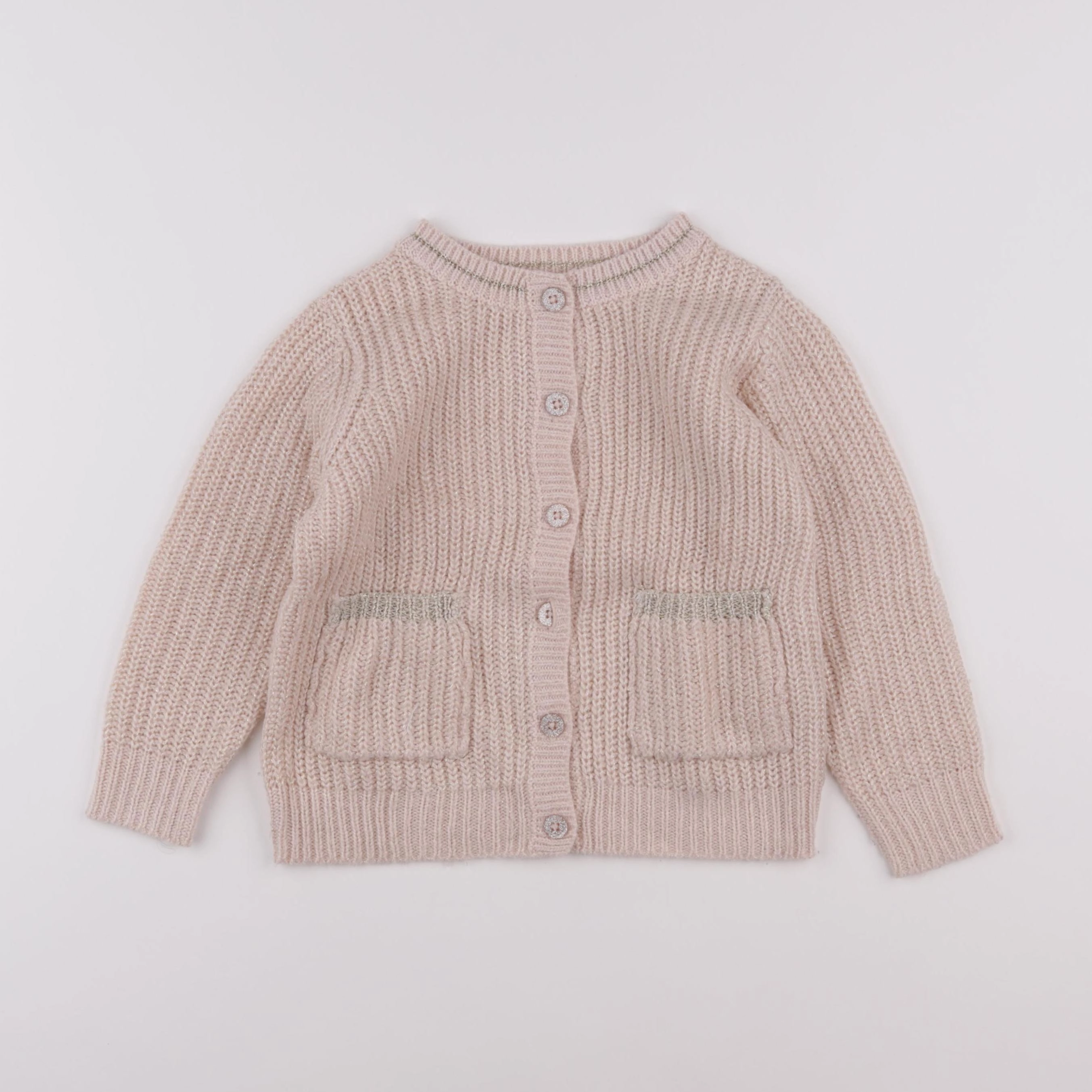 Vertbaudet - gilet rose - 6 ans
