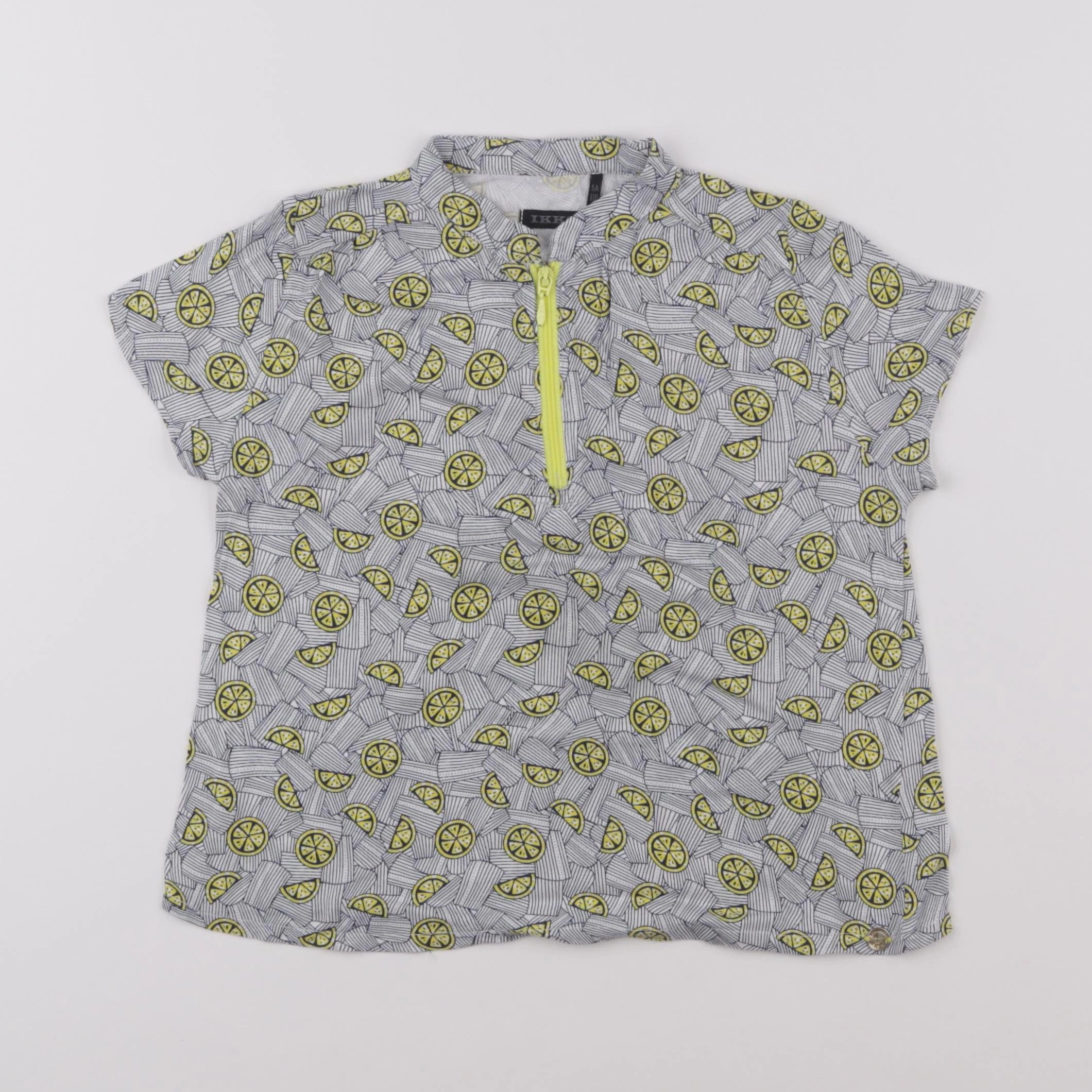 IKKS - tee-shirt blanc, bleu - 5 ans