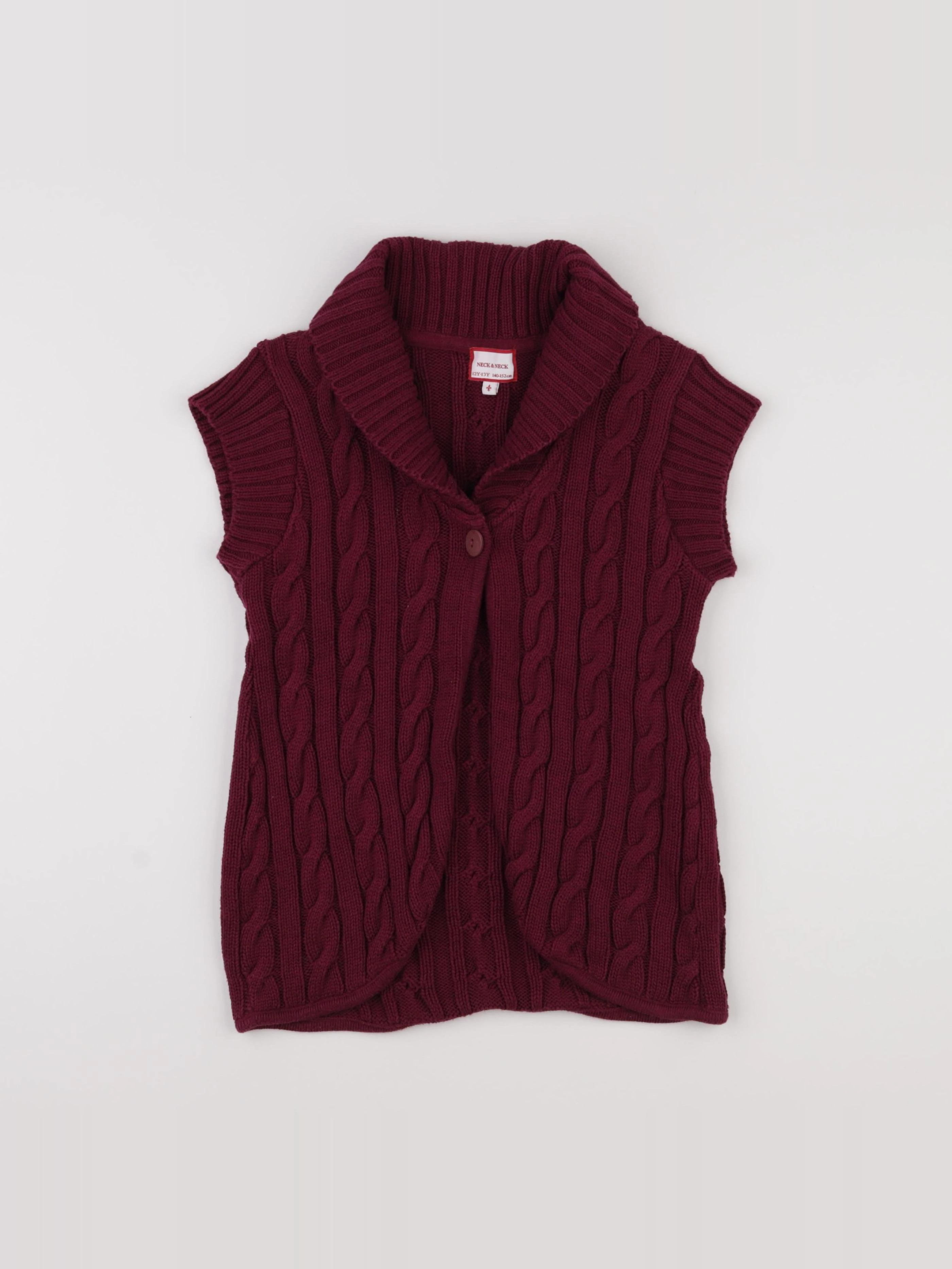 Neck & Neck - gilet rose - 12/13 ans