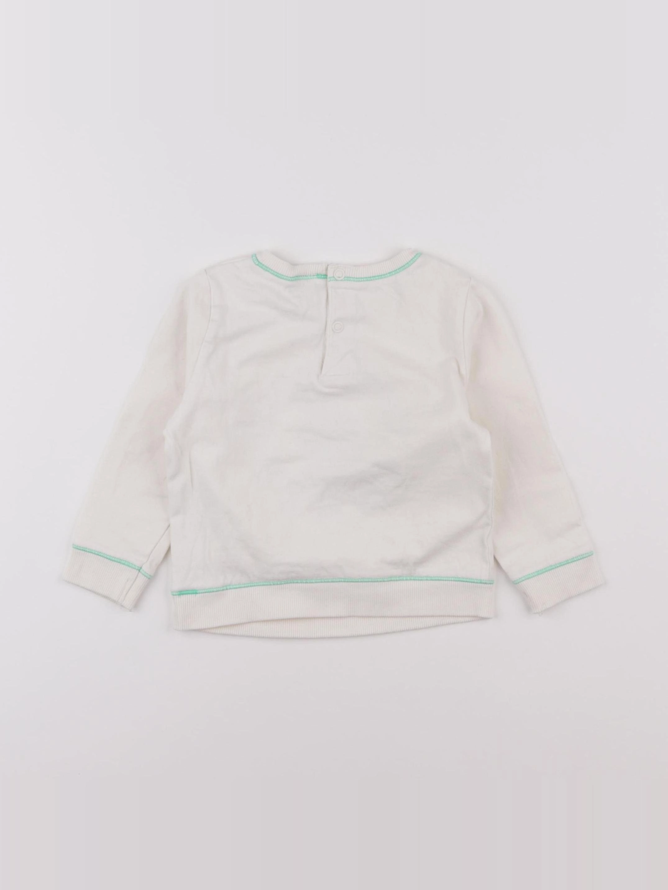 Tape à l'oeil - sweat blanc - 18 mois