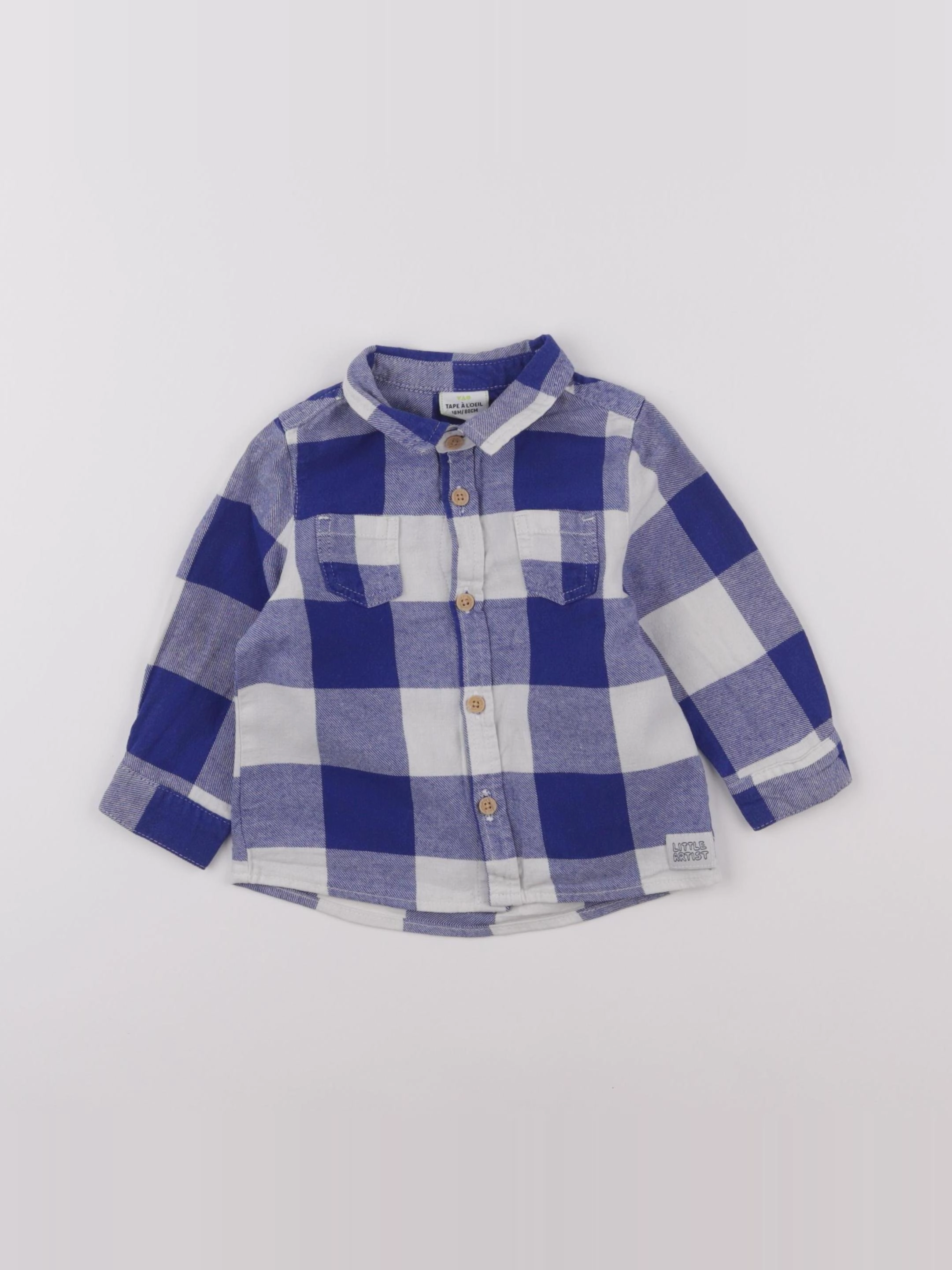 Tape à l'oeil - chemise bleu - 18 mois