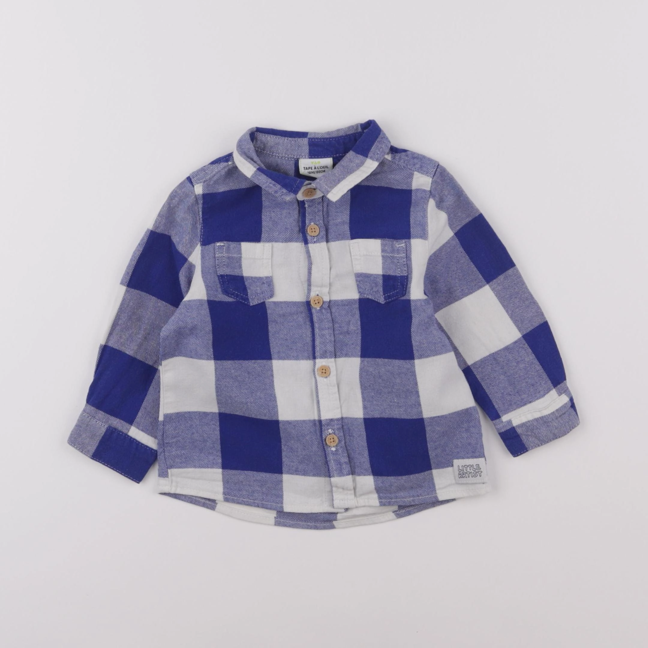 Tape à l'oeil - chemise bleu - 18 mois