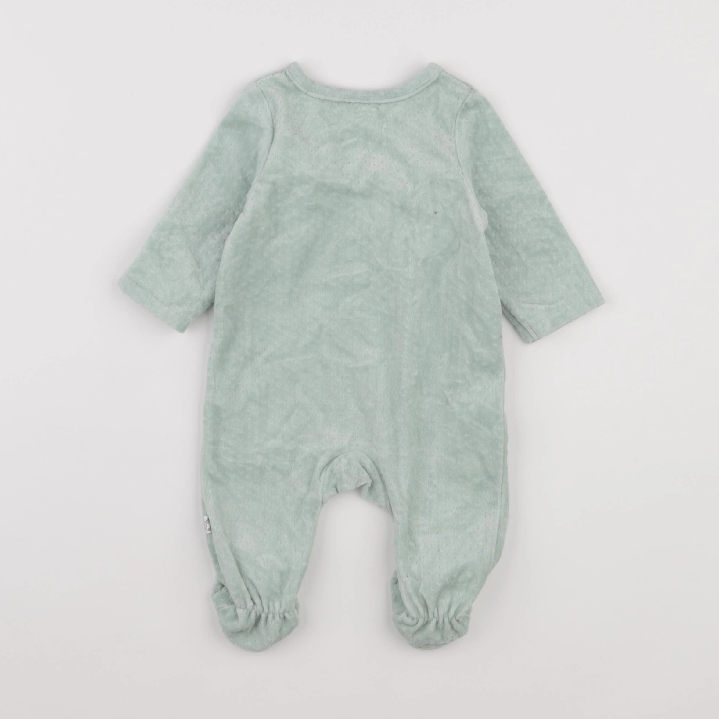 Tape à l'oeil - pyjama velours vert - 3 mois