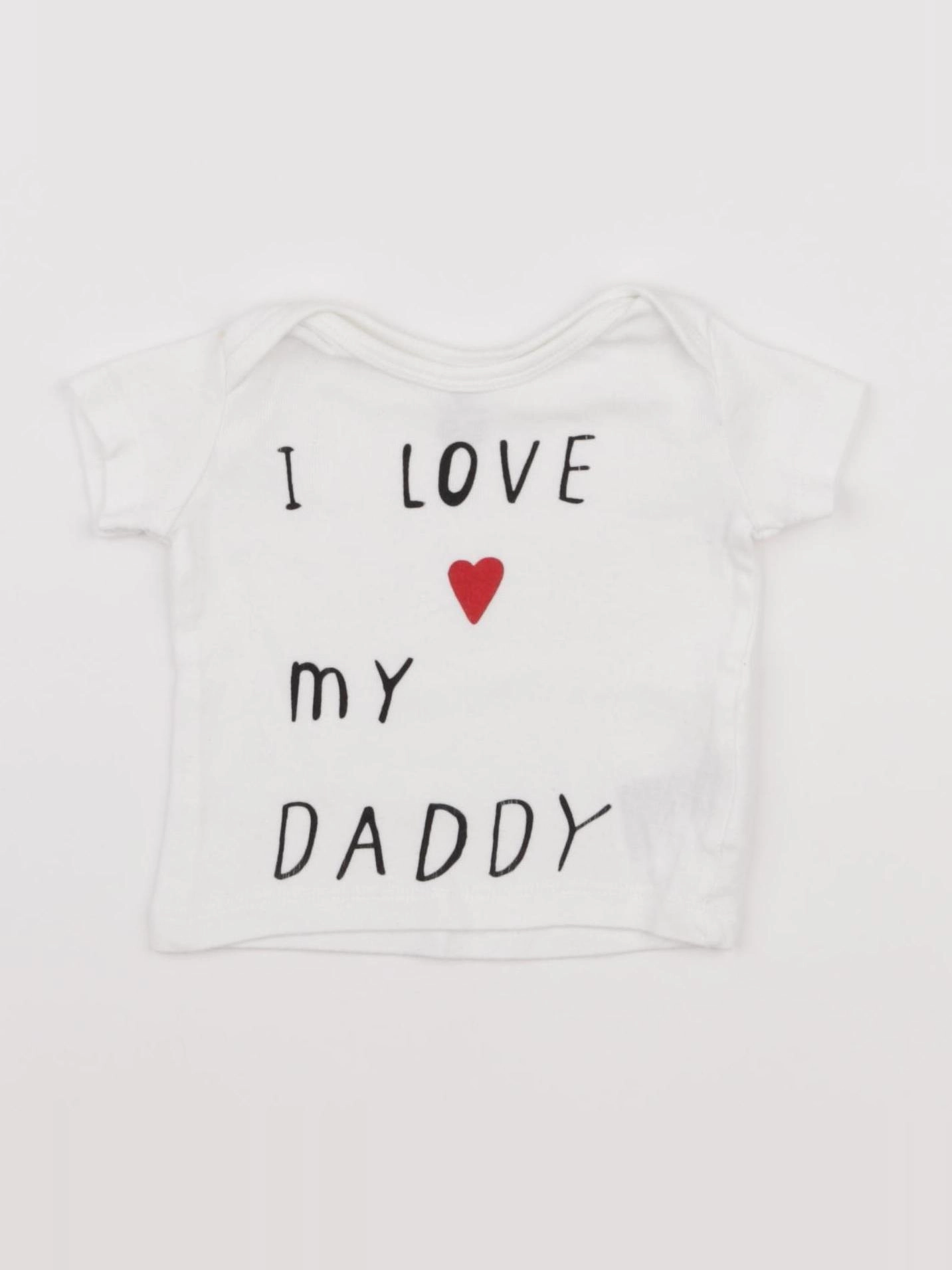 H&M - tee-shirt blanc - 1 mois