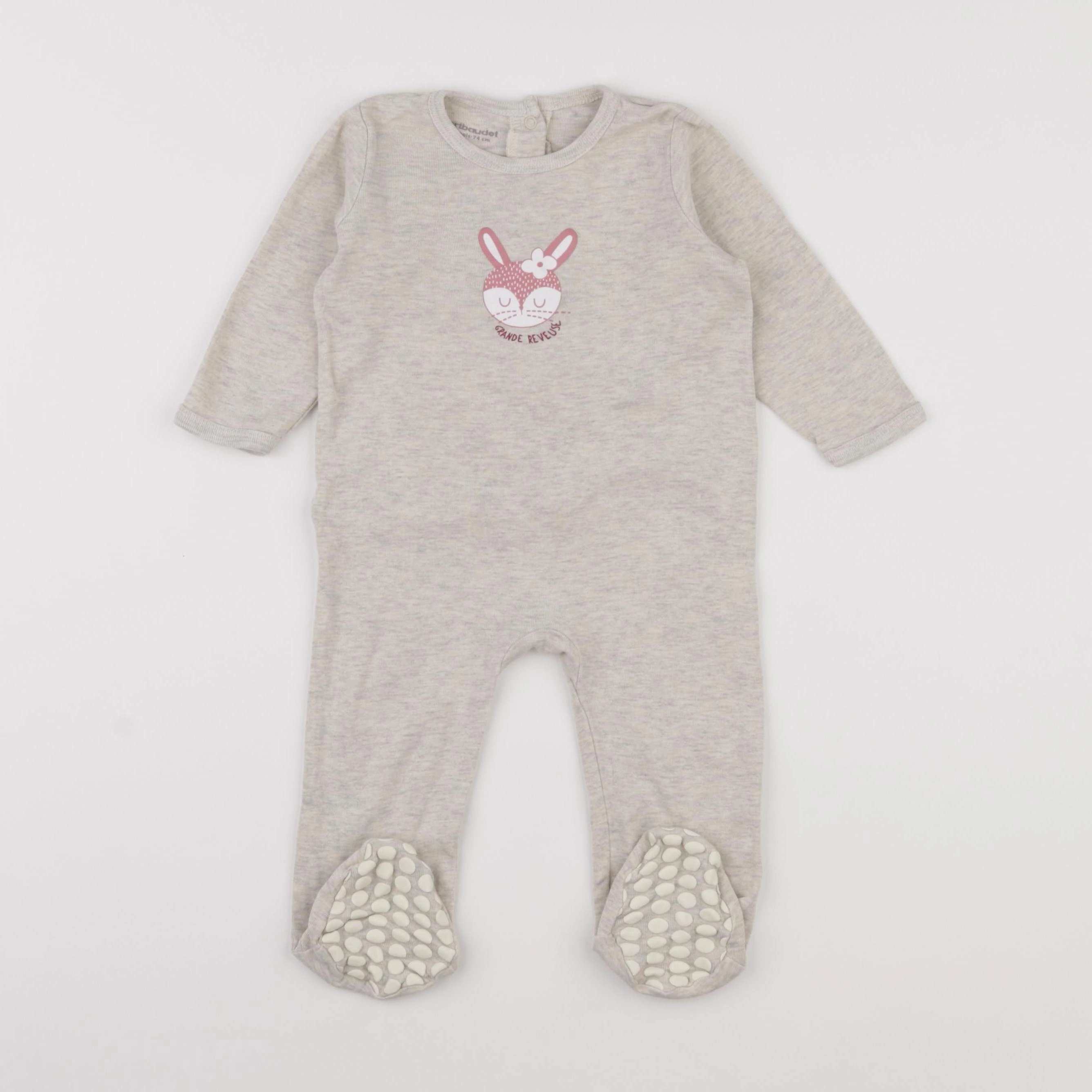 Vertbaudet - pyjama coton gris - 12 mois