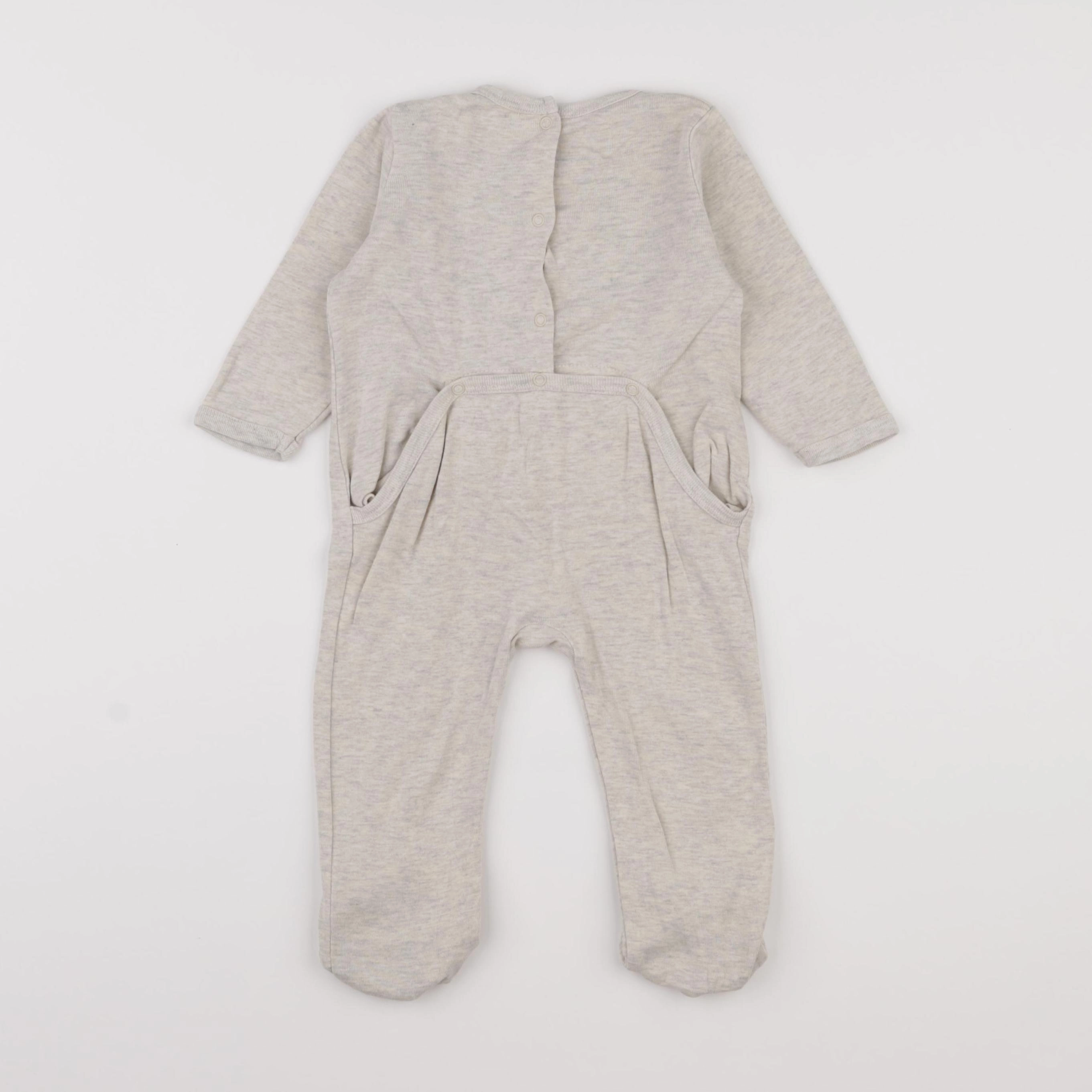 Vertbaudet - pyjama coton gris - 12 mois