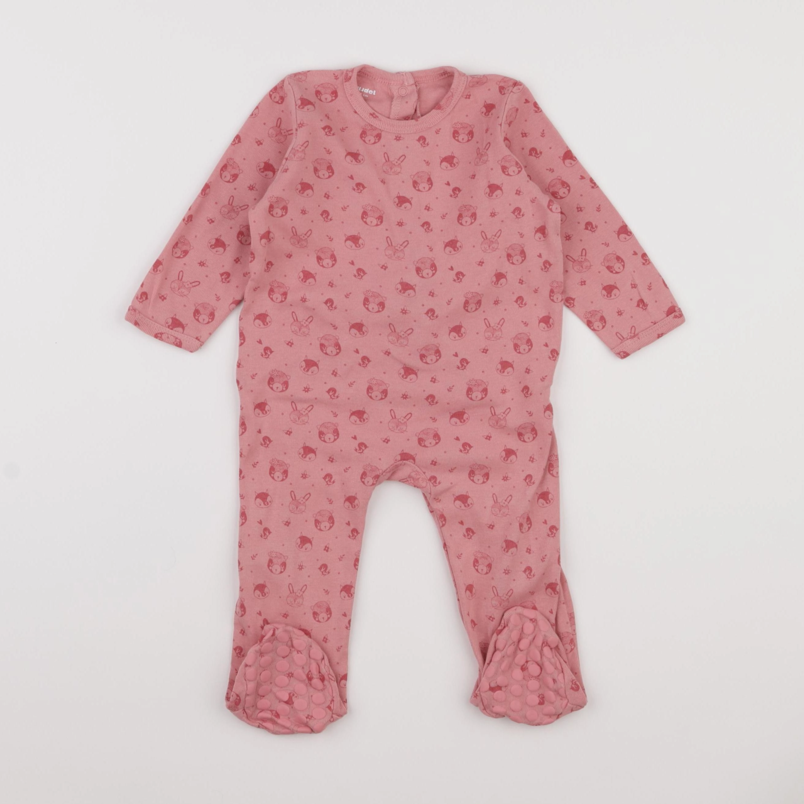 Vertbaudet - pyjama coton rose - 12 mois
