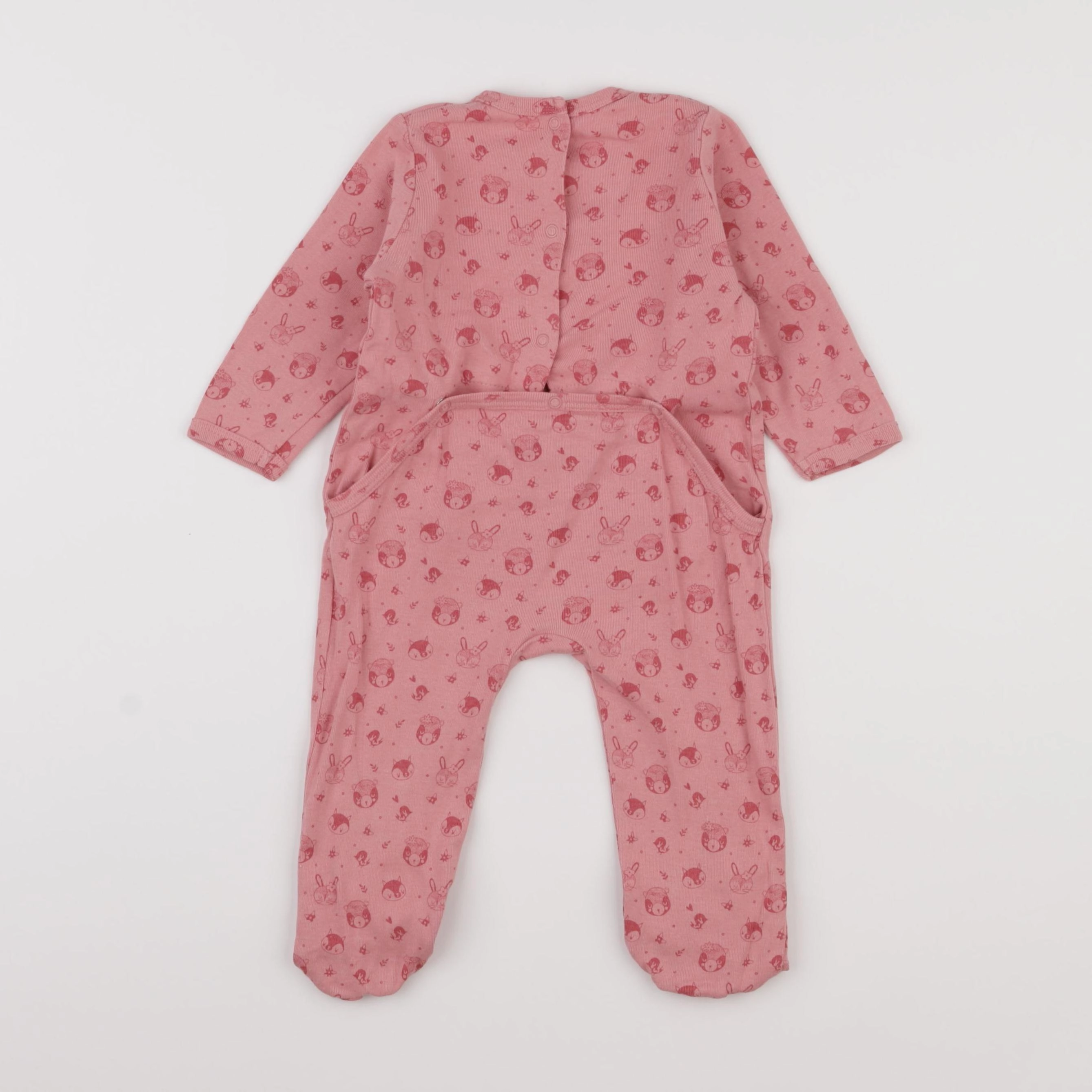 Vertbaudet - pyjama coton rose - 12 mois