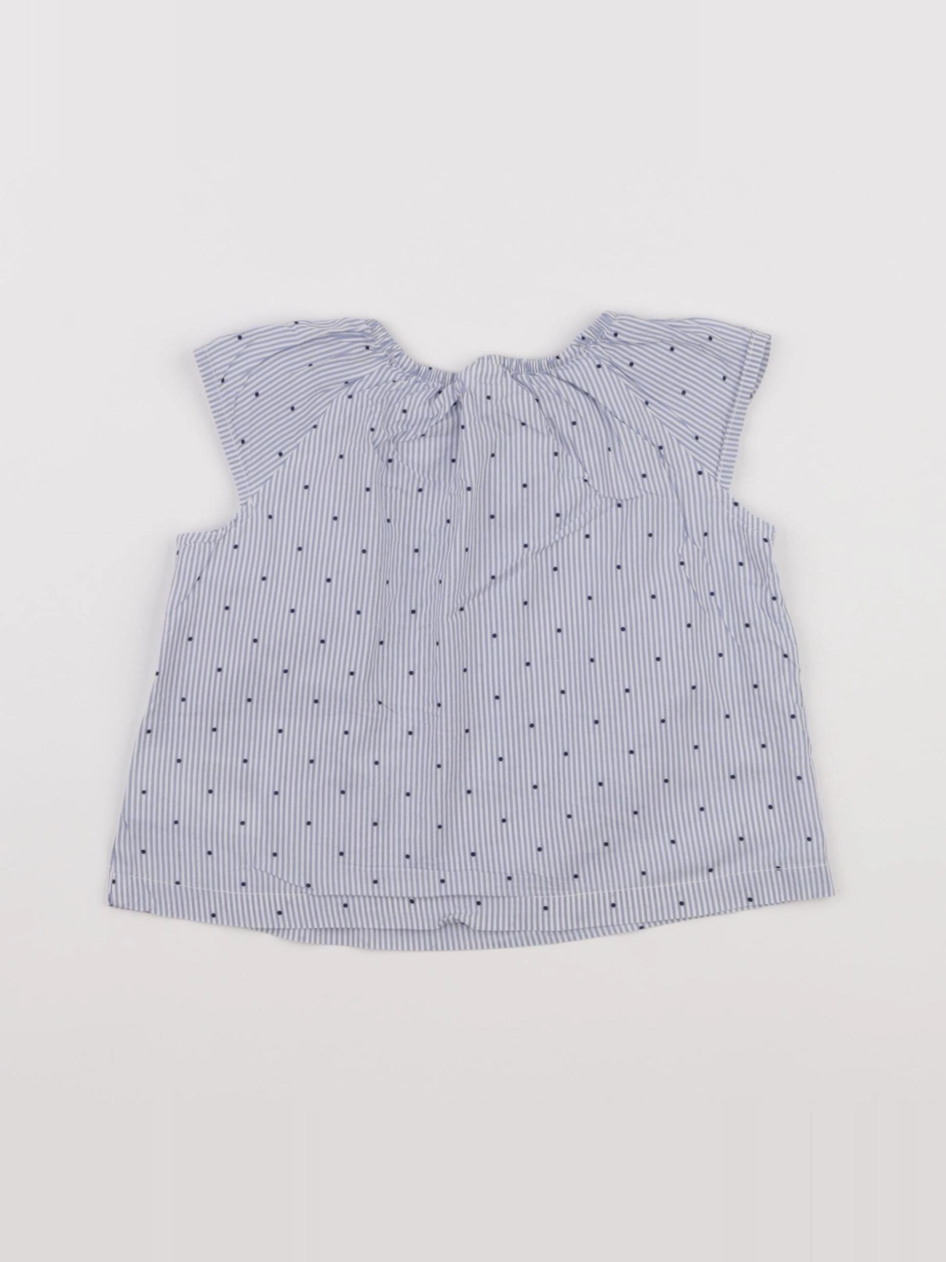 H&M - blouse bleu - 3/6 mois