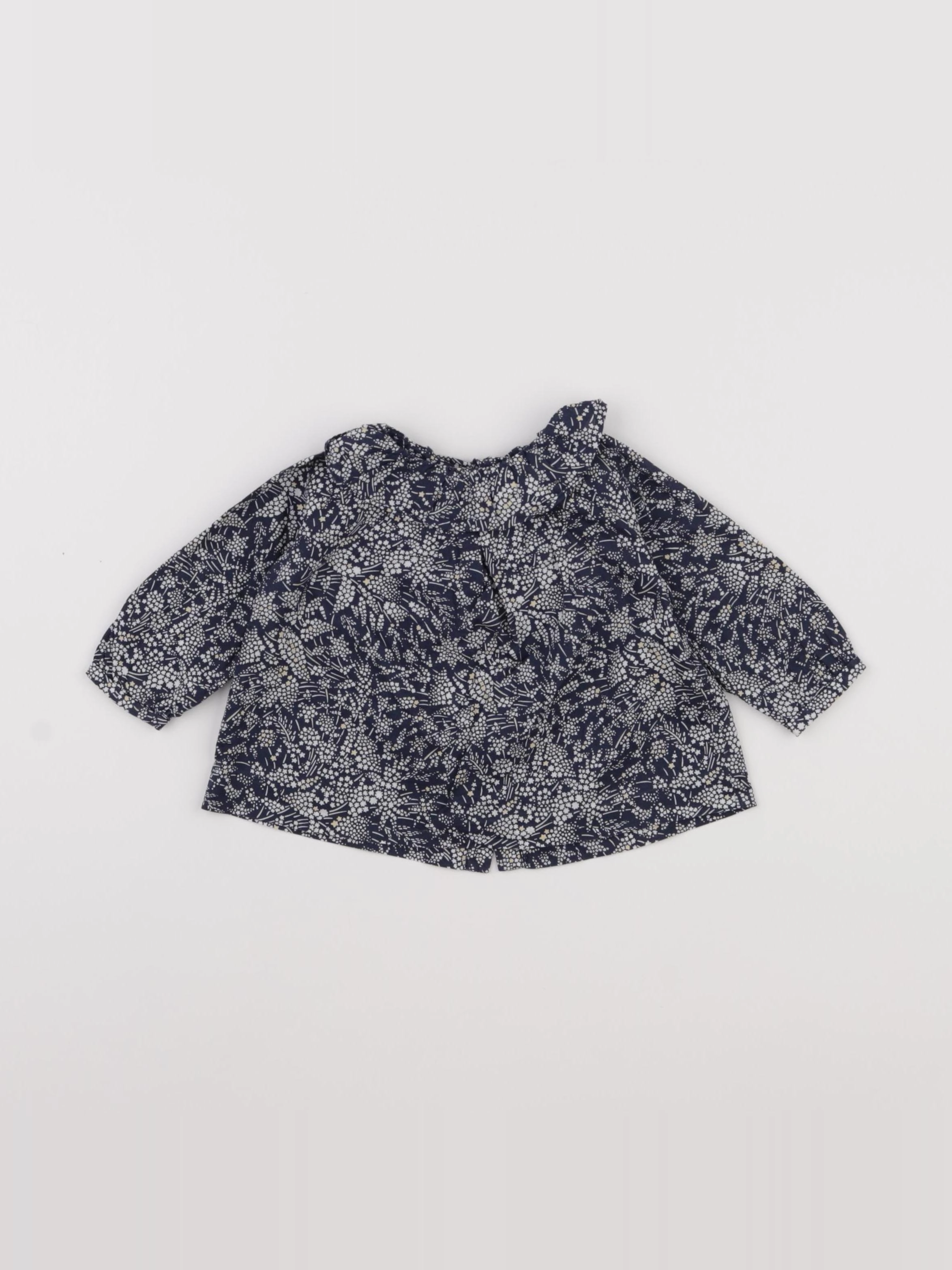 Jacadi - blouse bleu - 6 mois