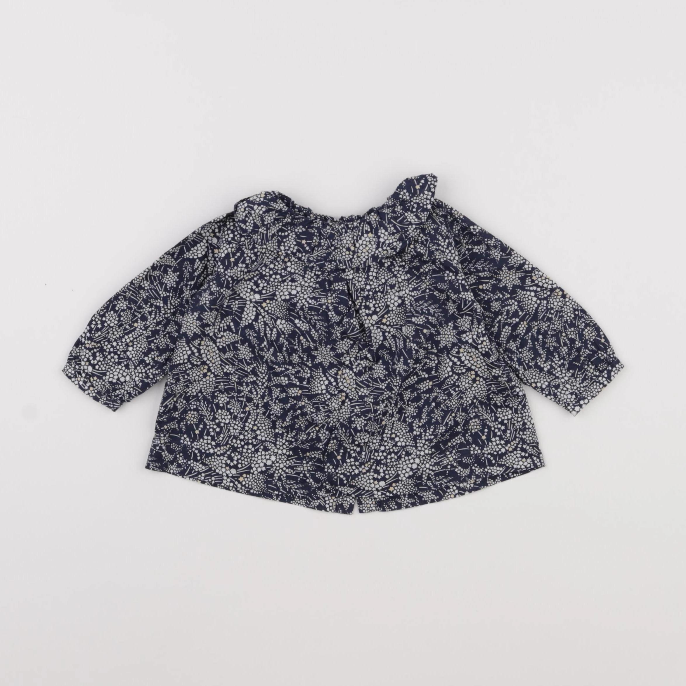 Jacadi - blouse bleu - 6 mois