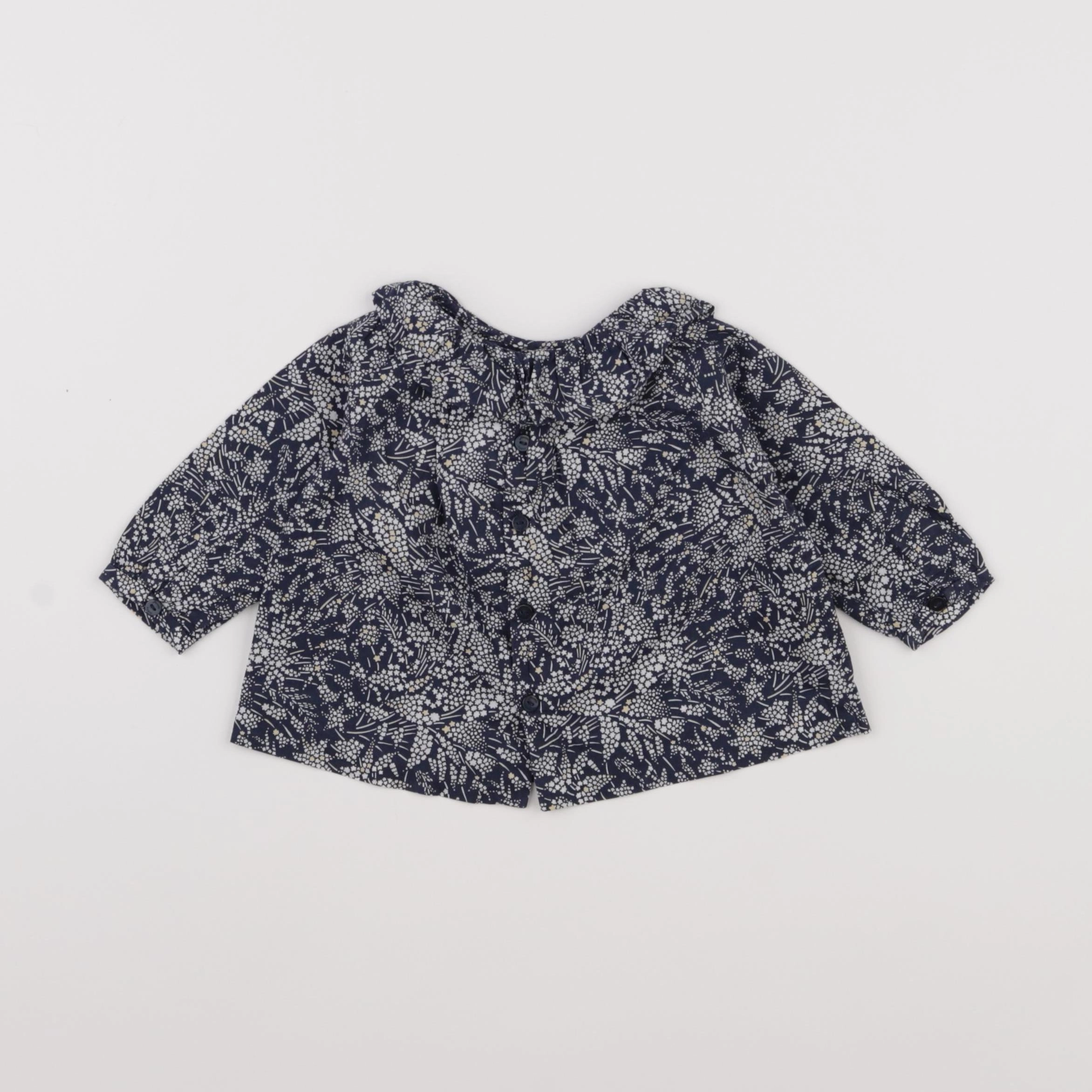 Jacadi - blouse bleu - 6 mois