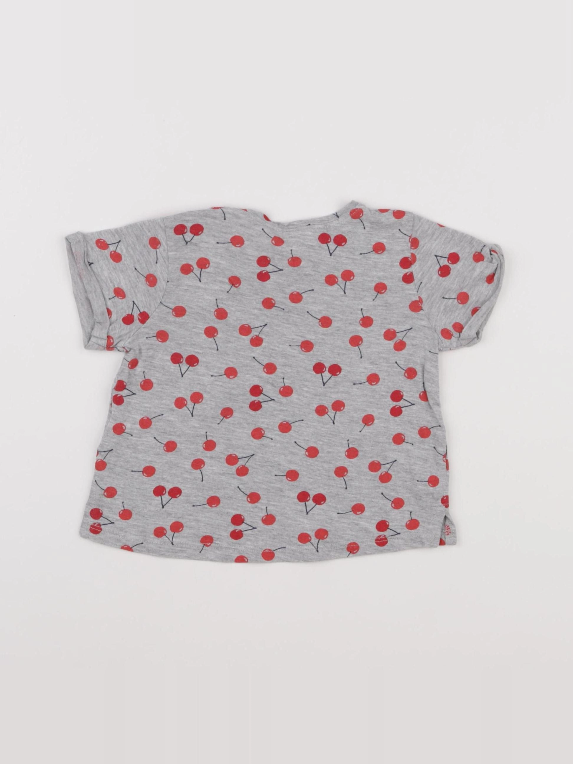 H&M - tee-shirt gris - 3/6 mois