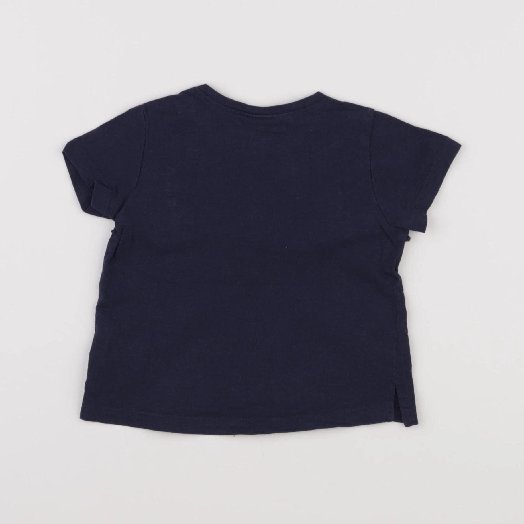 H&M - tee-shirt bleu - 3/6 mois