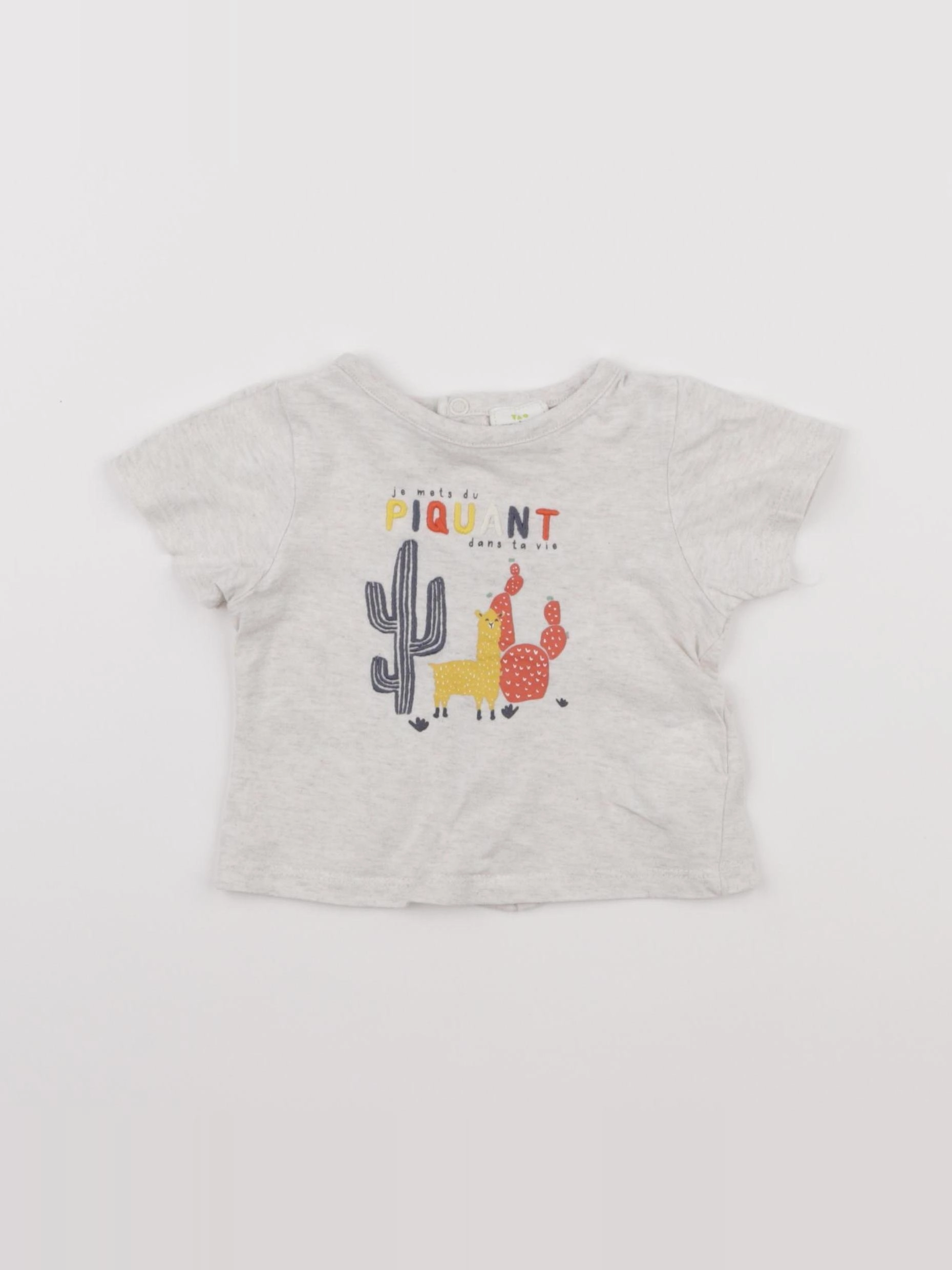 Tape à l'oeil - tee-shirt gris - 3 mois