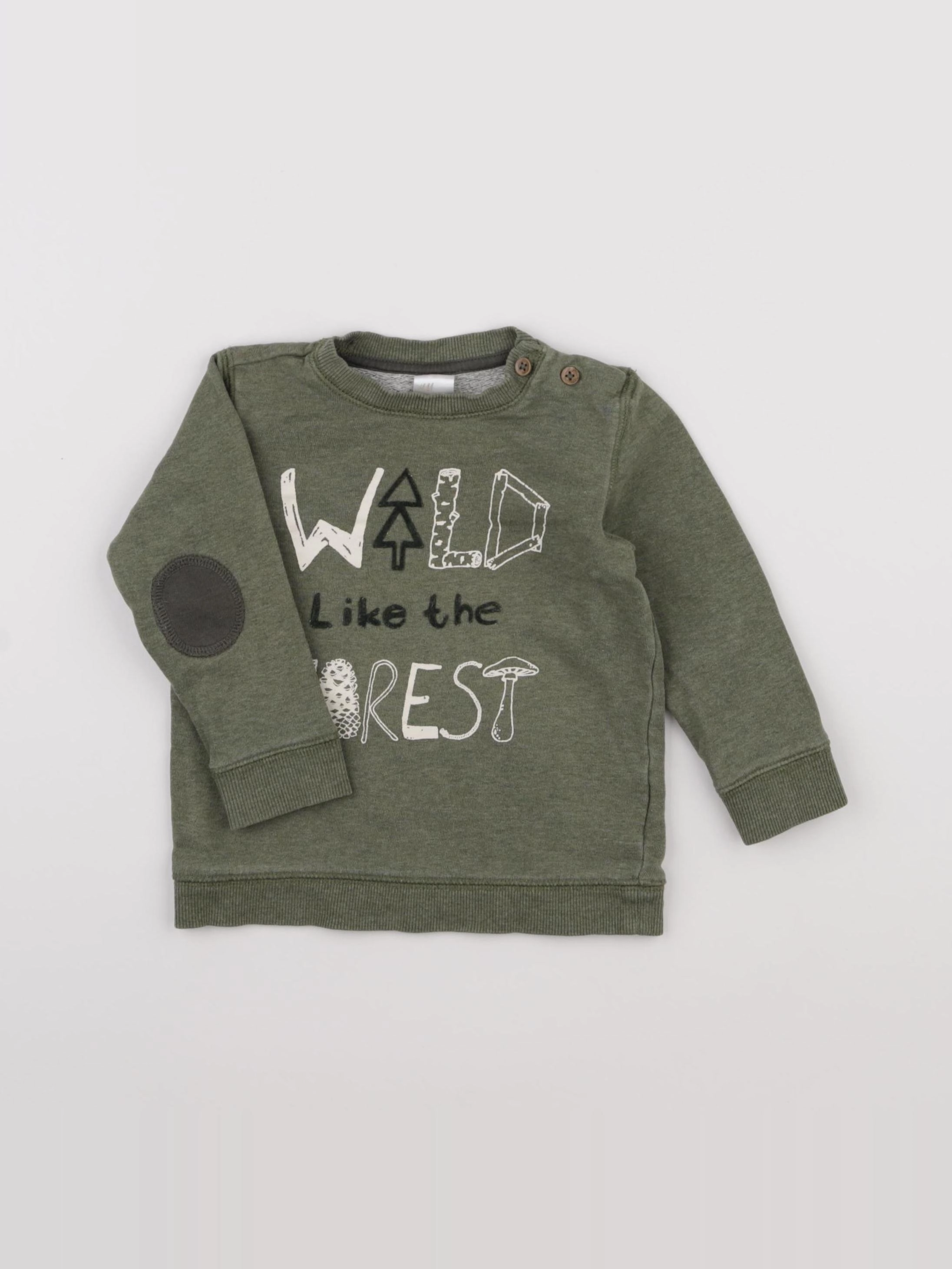 H&M - sweat vert - 9/12 mois