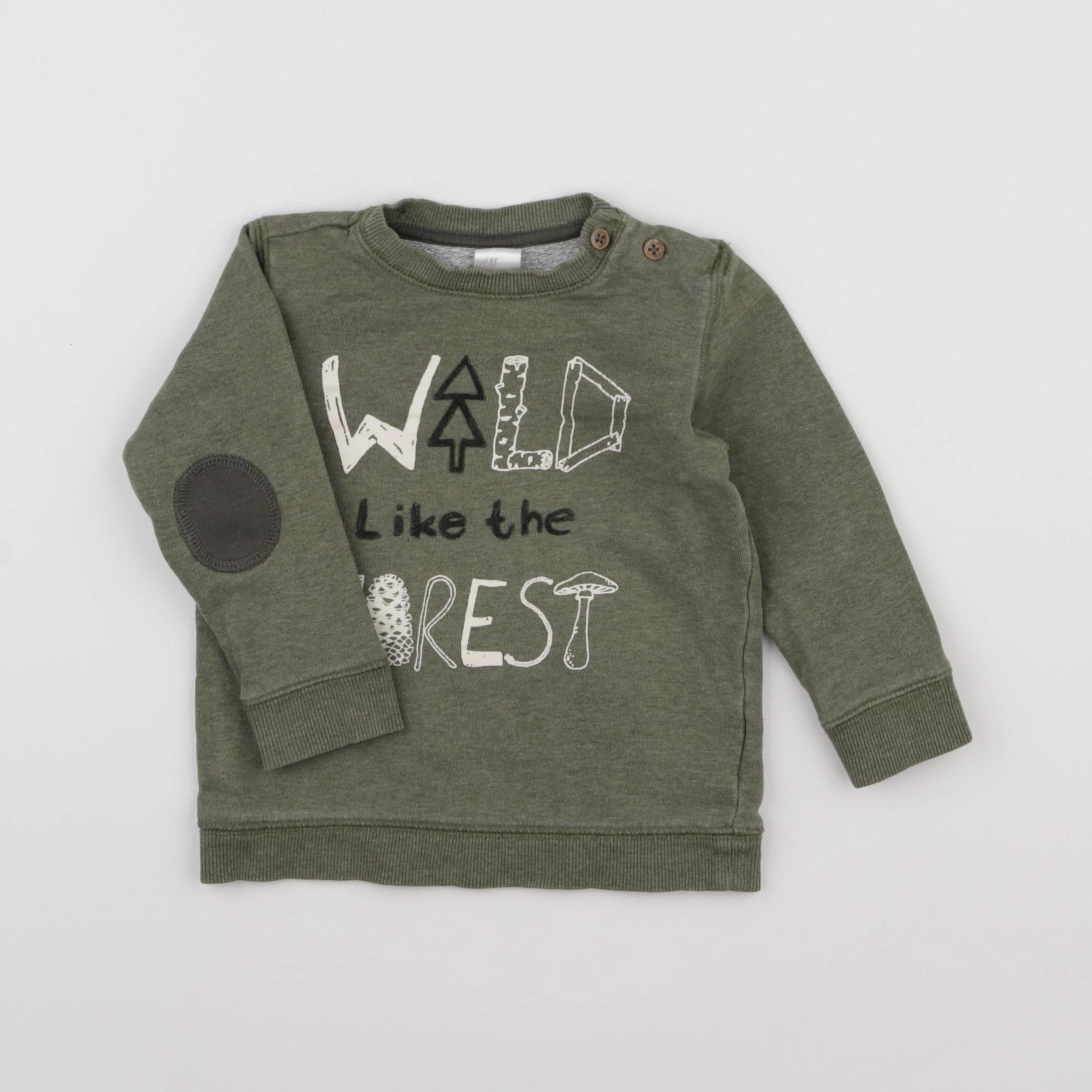 H&M - sweat vert - 9/12 mois