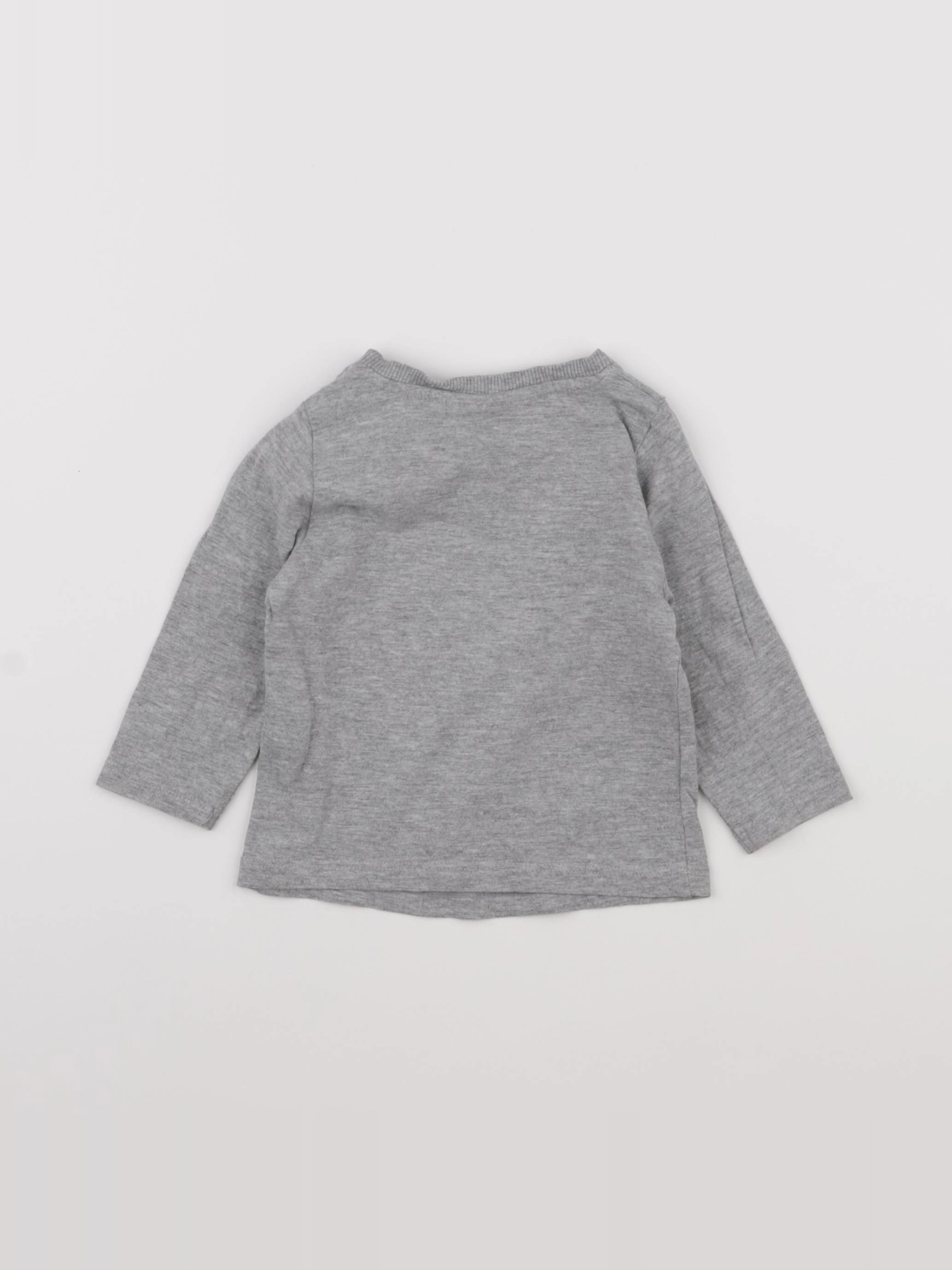 Tape à l'oeil - tee-shirt gris - 6 mois