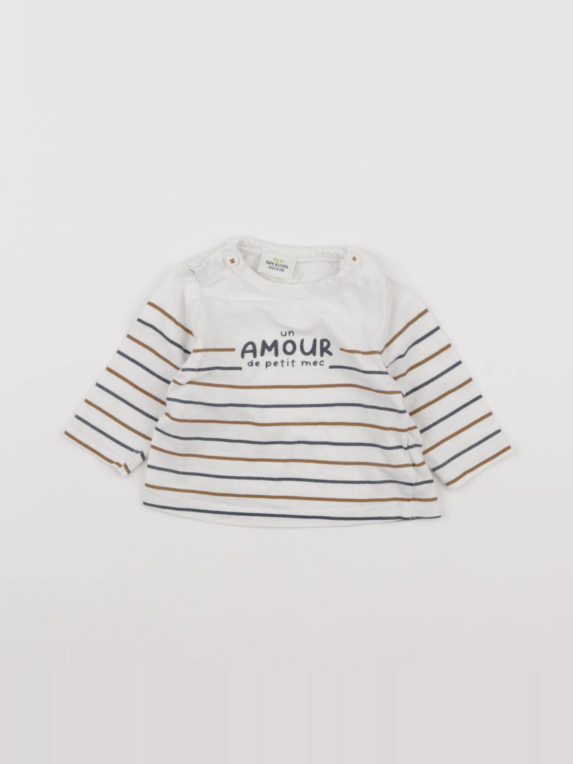Tape à l'oeil - tee-shirt blanc - 3 mois