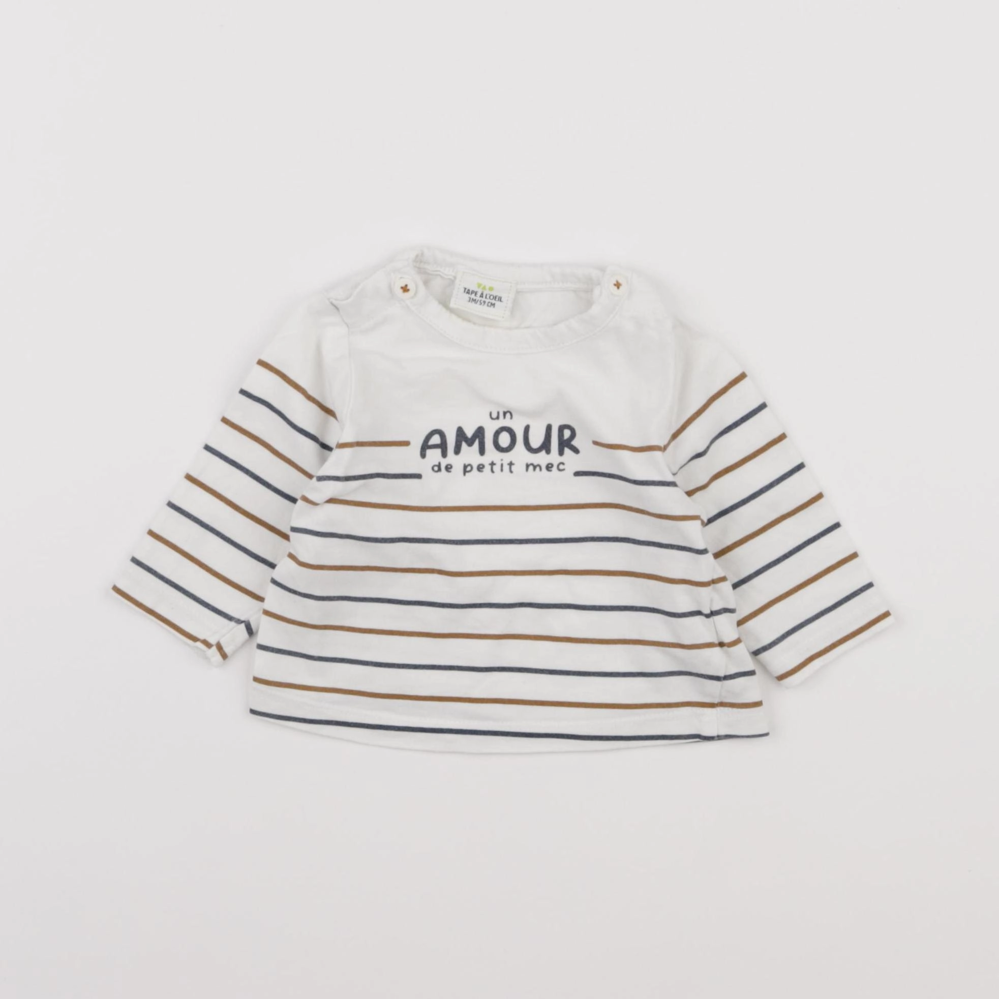 Tape à l'oeil - tee-shirt blanc - 3 mois