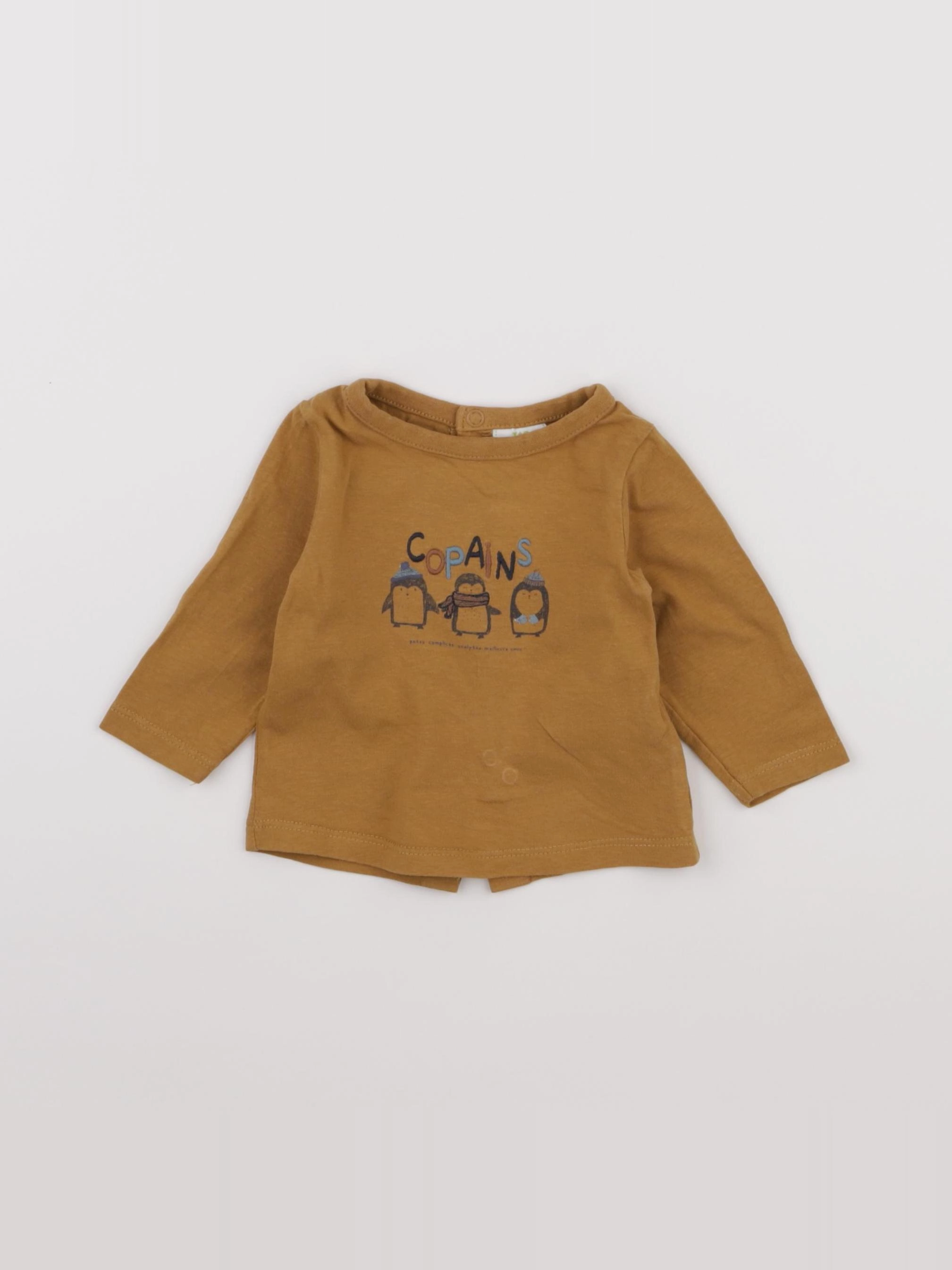 Tape à l'oeil - tee-shirt marron - 3 mois