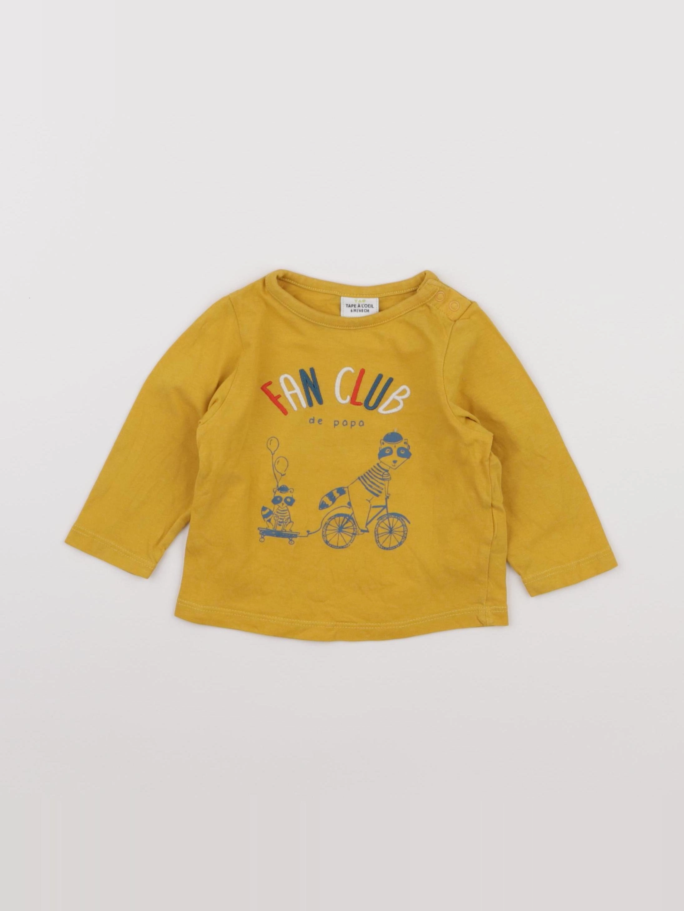 Tape à l'oeil - tee-shirt jaune - 6 mois