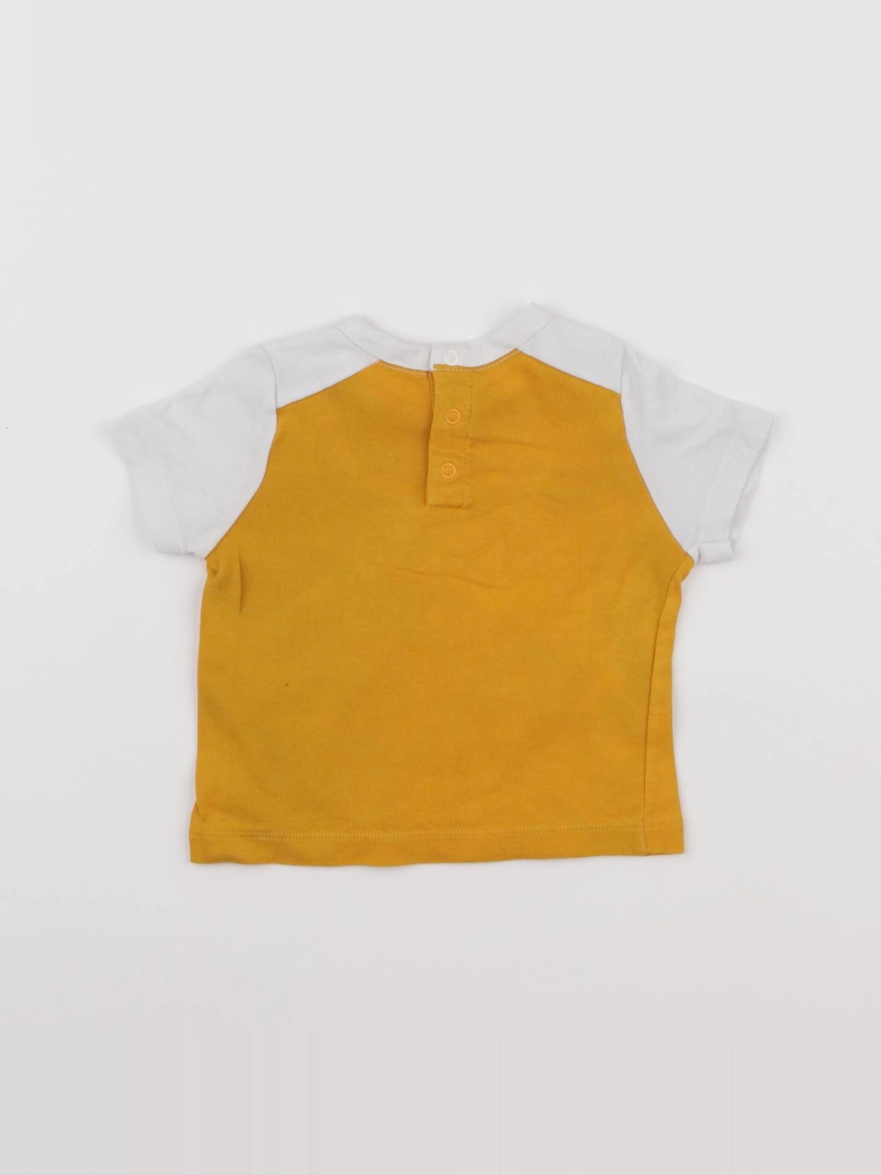 Petit Bateau - tee-shirt jaune - 6 mois