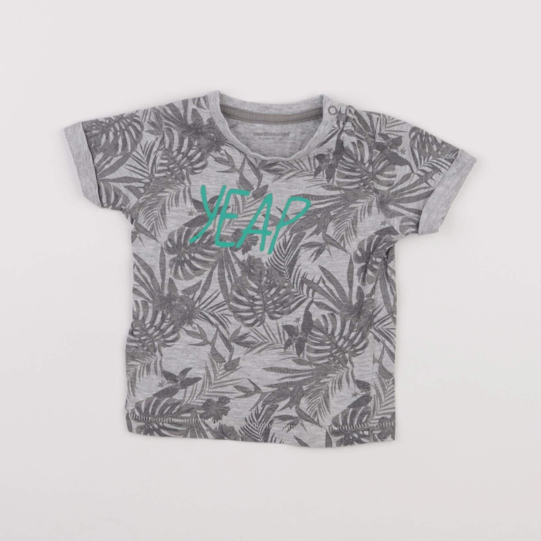 Vertbaudet - tee-shirt gris - 6 mois