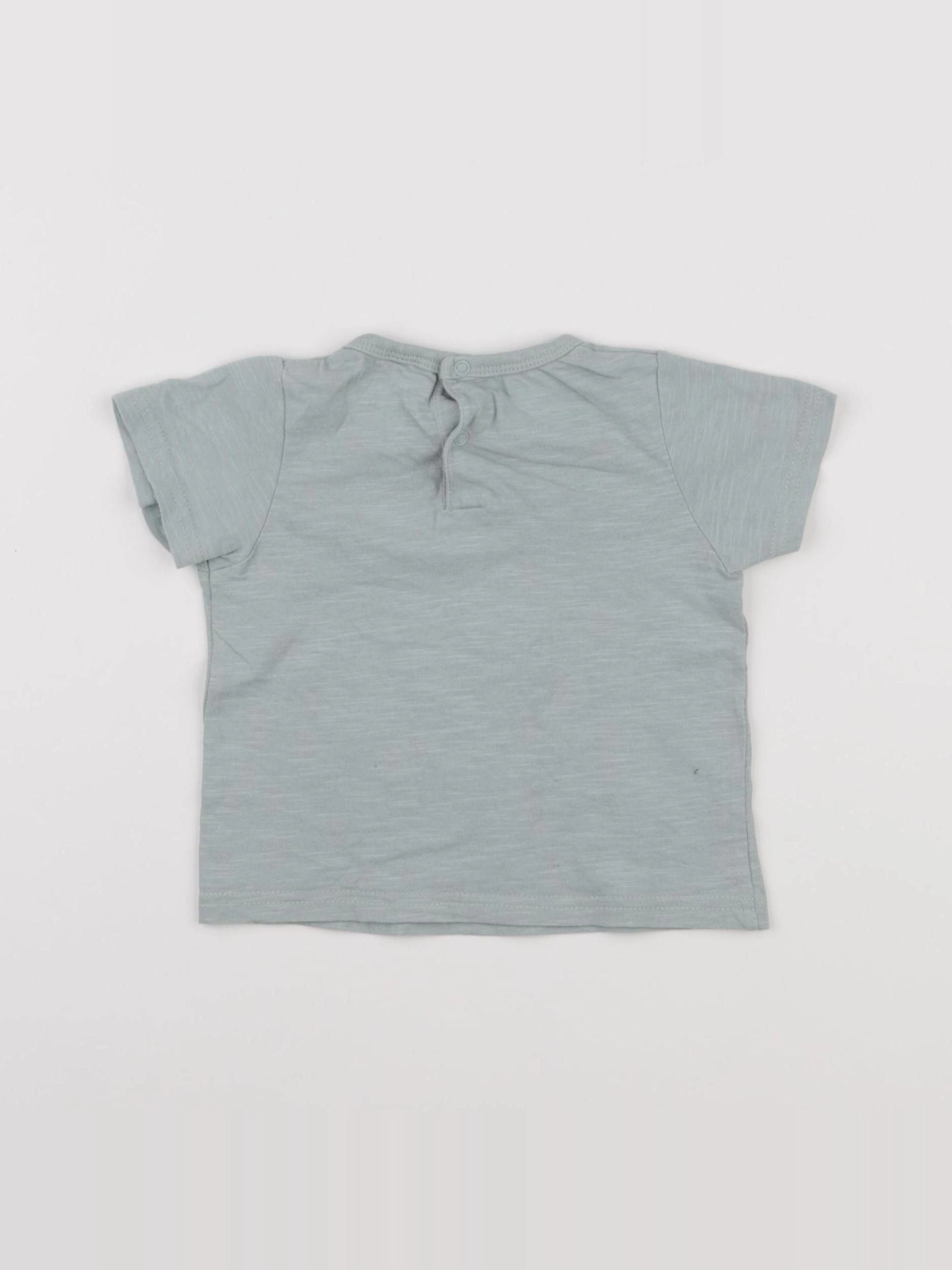 Tape à l'oeil - tee-shirt bleu - 6 mois