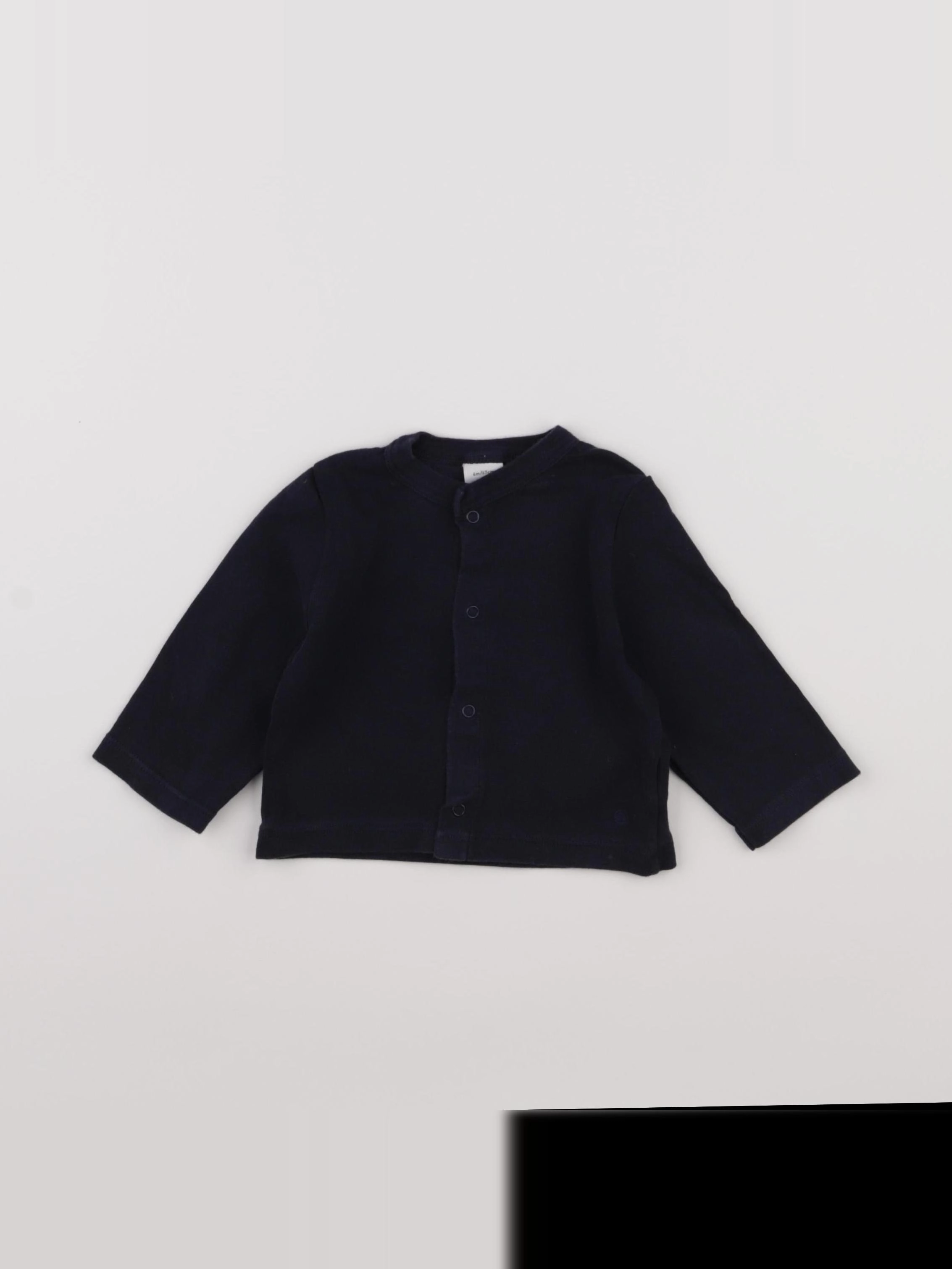 Petit Bateau - gilet bleu - 6 mois