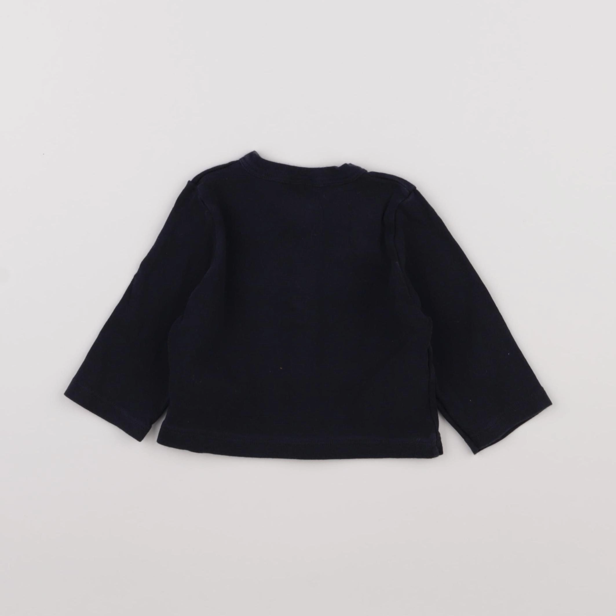 Petit Bateau - gilet bleu - 6 mois