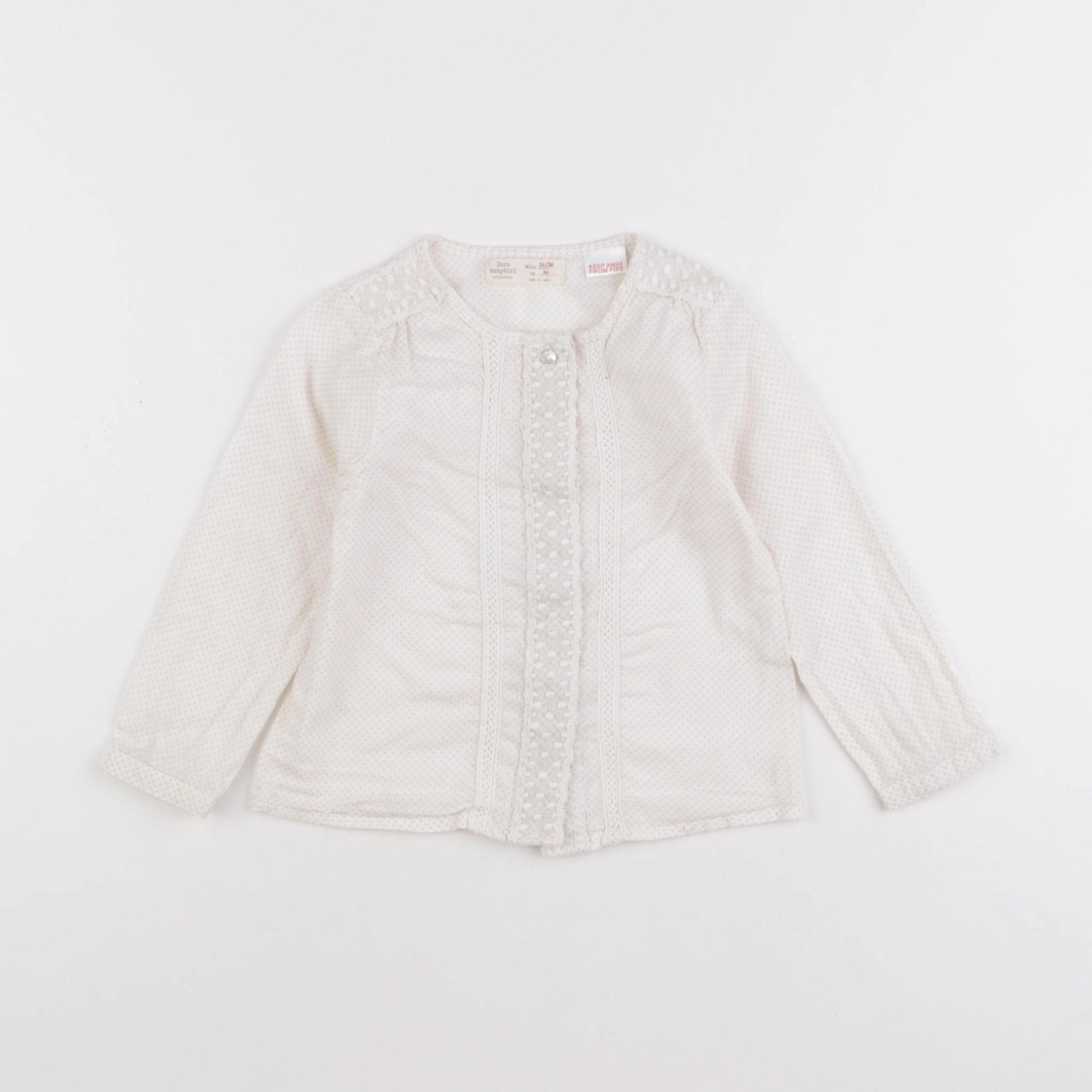 Zara - blouse blanc - 24/36 mois