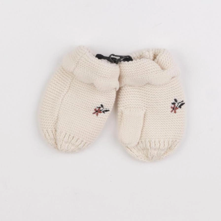 Vertbaudet - moufles beige - 24/36 mois