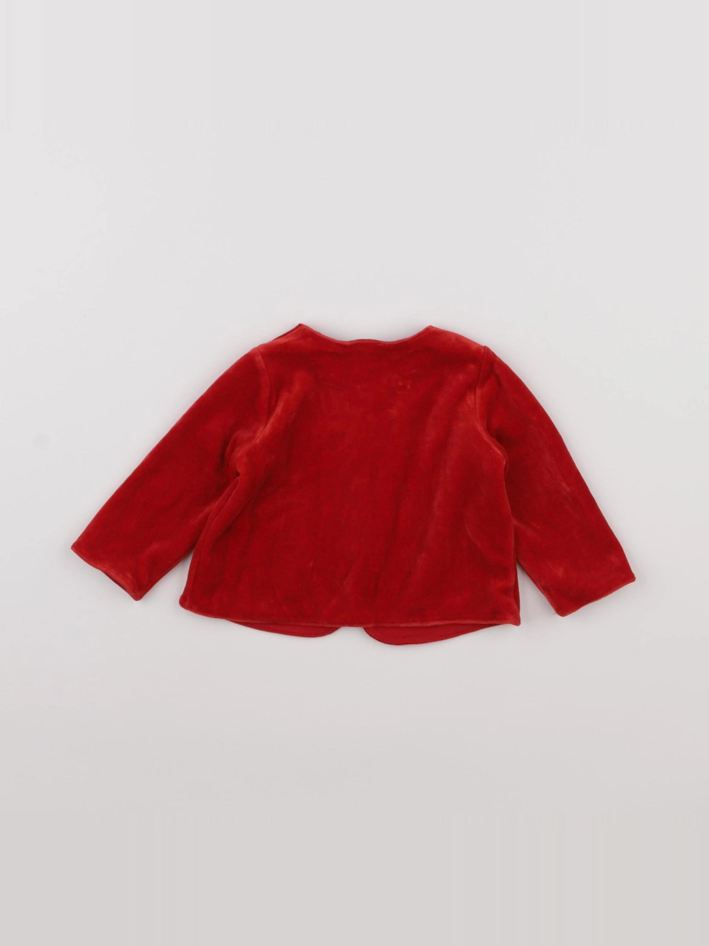Petit Bateau - gilet rouge - 6 mois