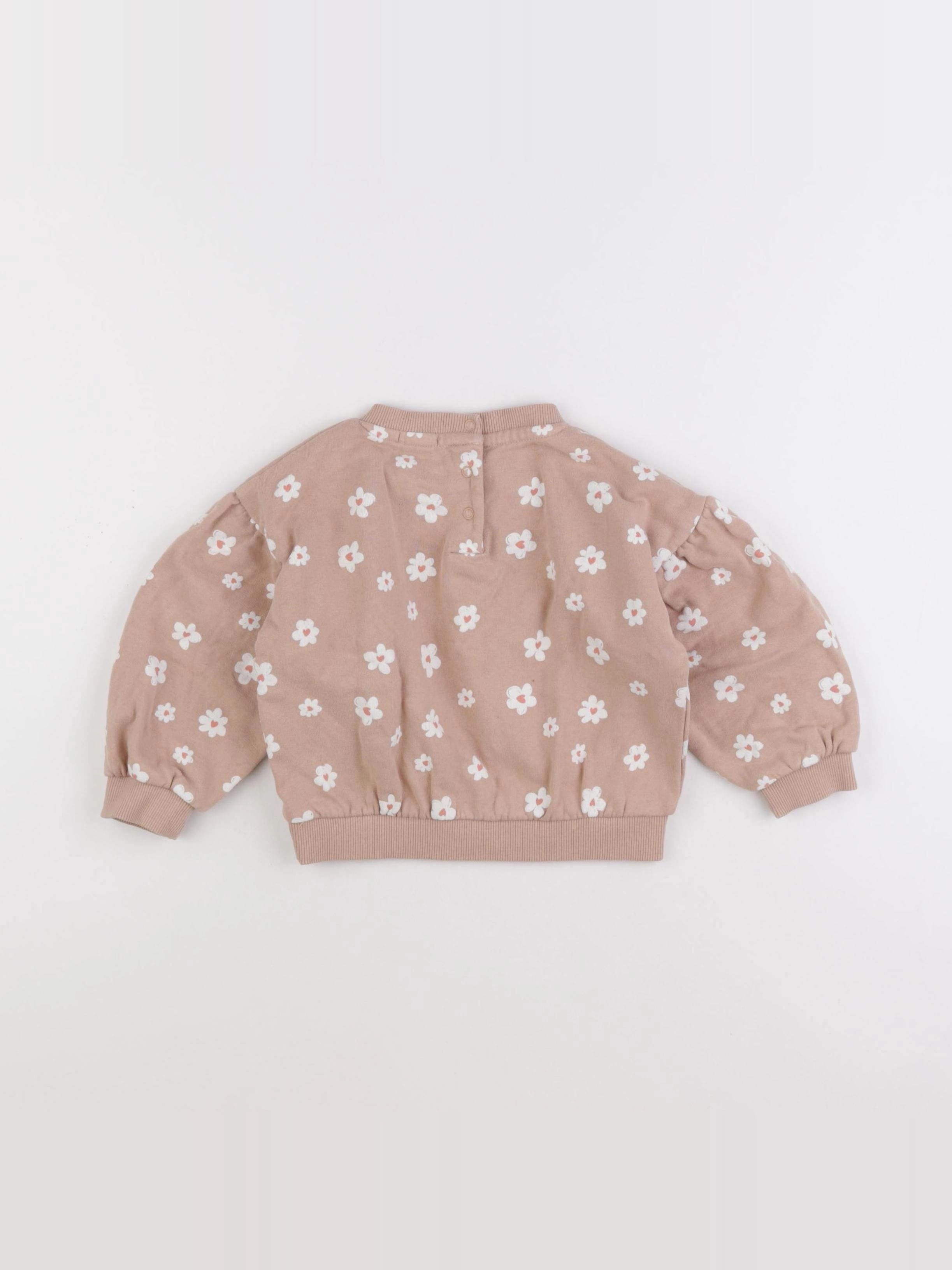 Vertbaudet - sweat rose - 24 mois