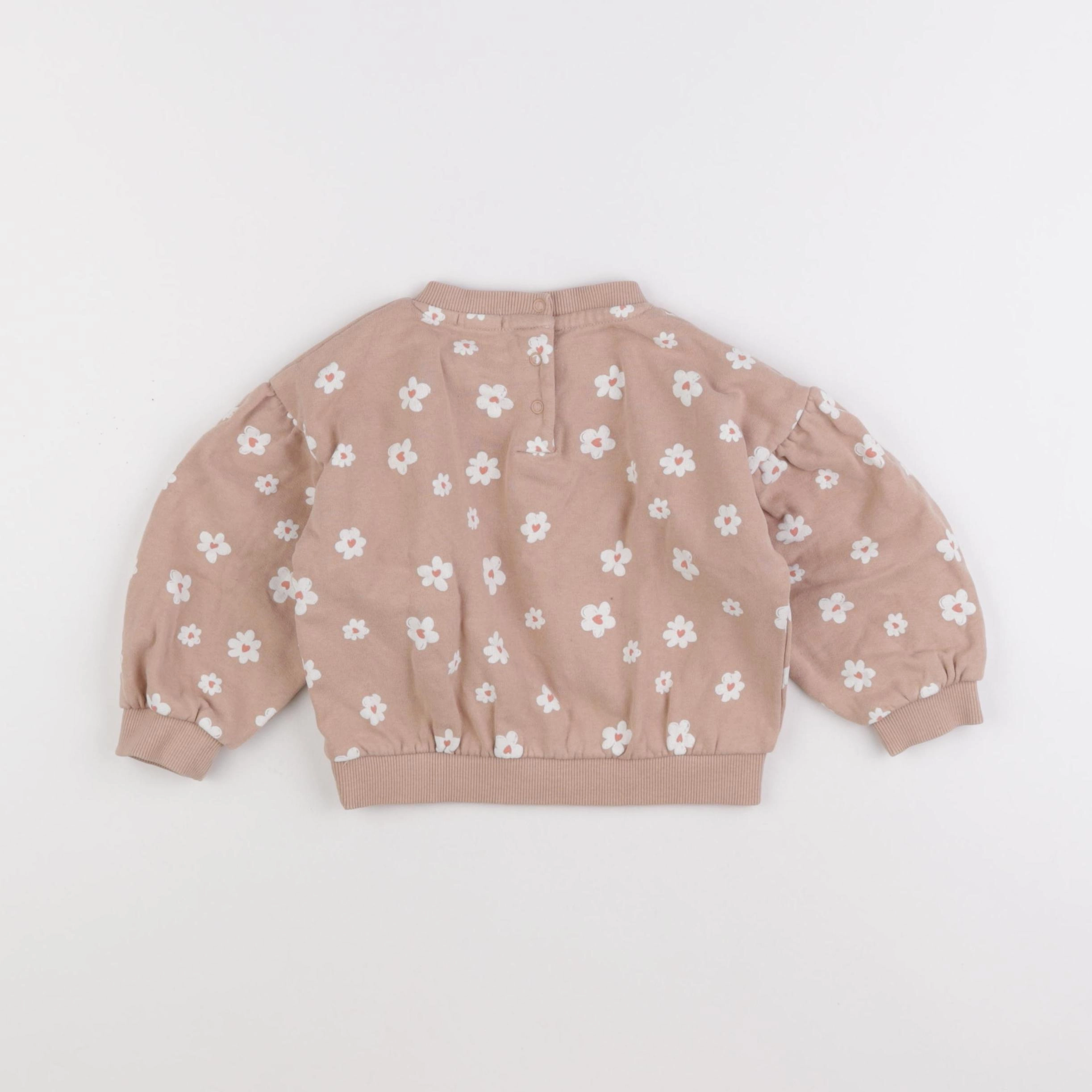 Vertbaudet - sweat rose - 24 mois