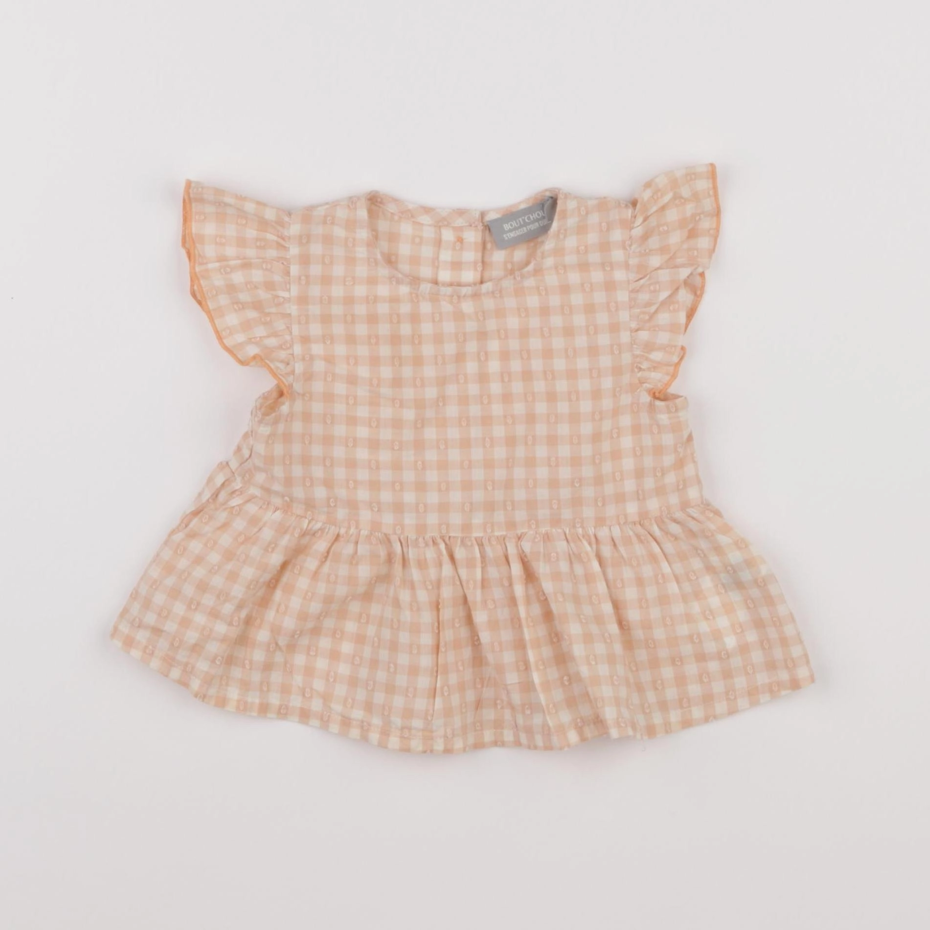 Boutchou - blouse beige, orange - 6 mois