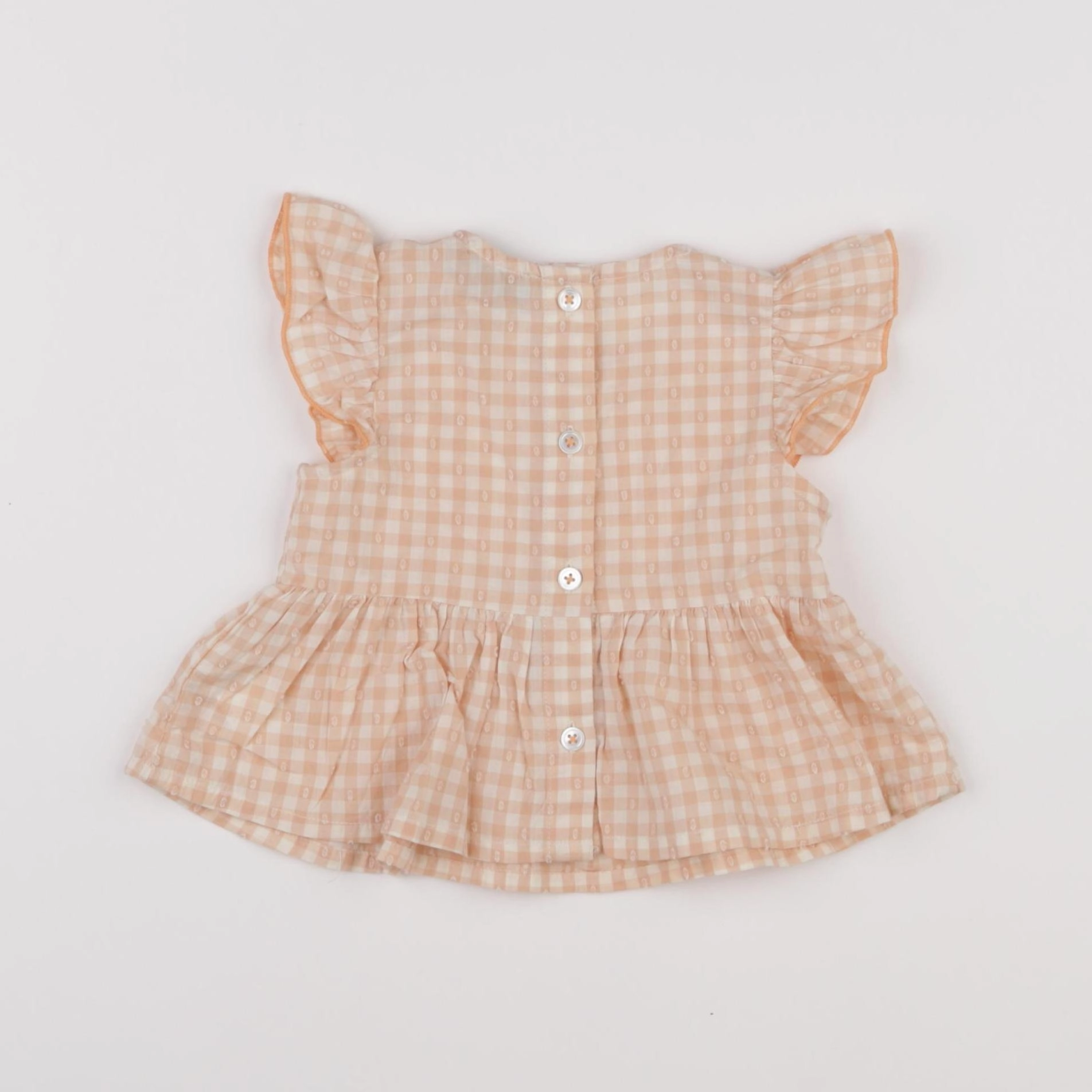 Boutchou - blouse beige, orange - 6 mois