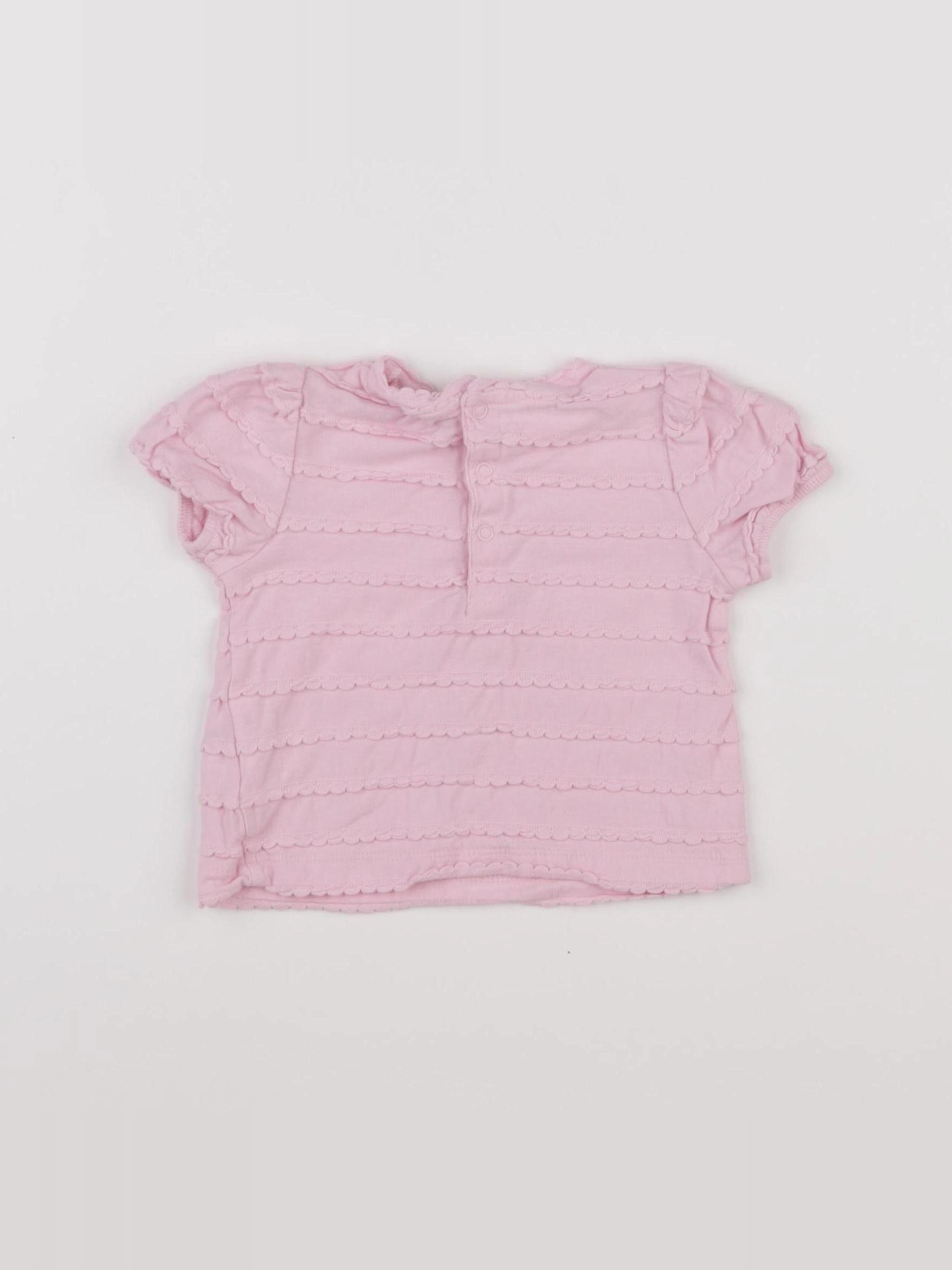 Boutchou - tee-shirt rose - 6 mois